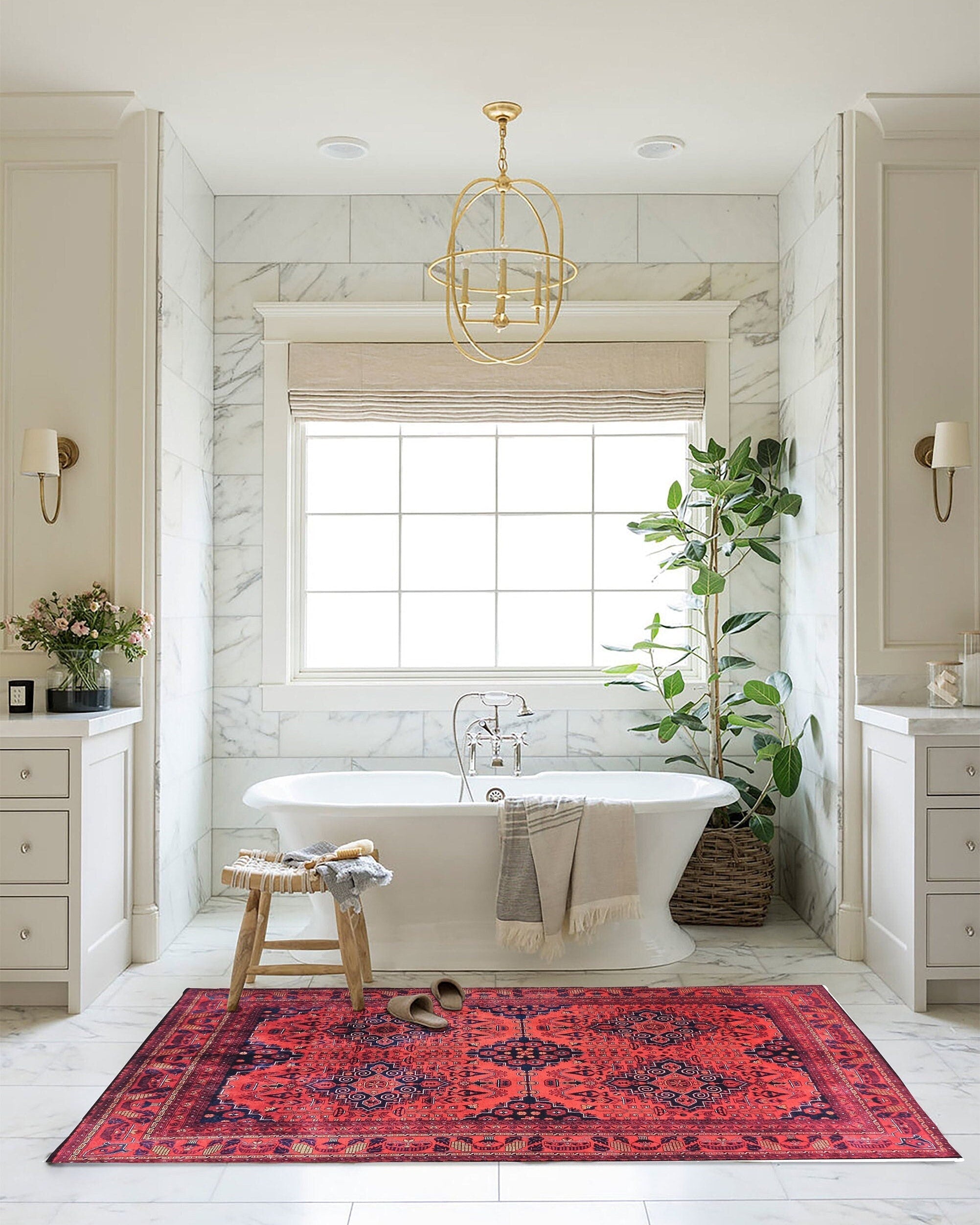 Rania Red Afghan Turkish Rug