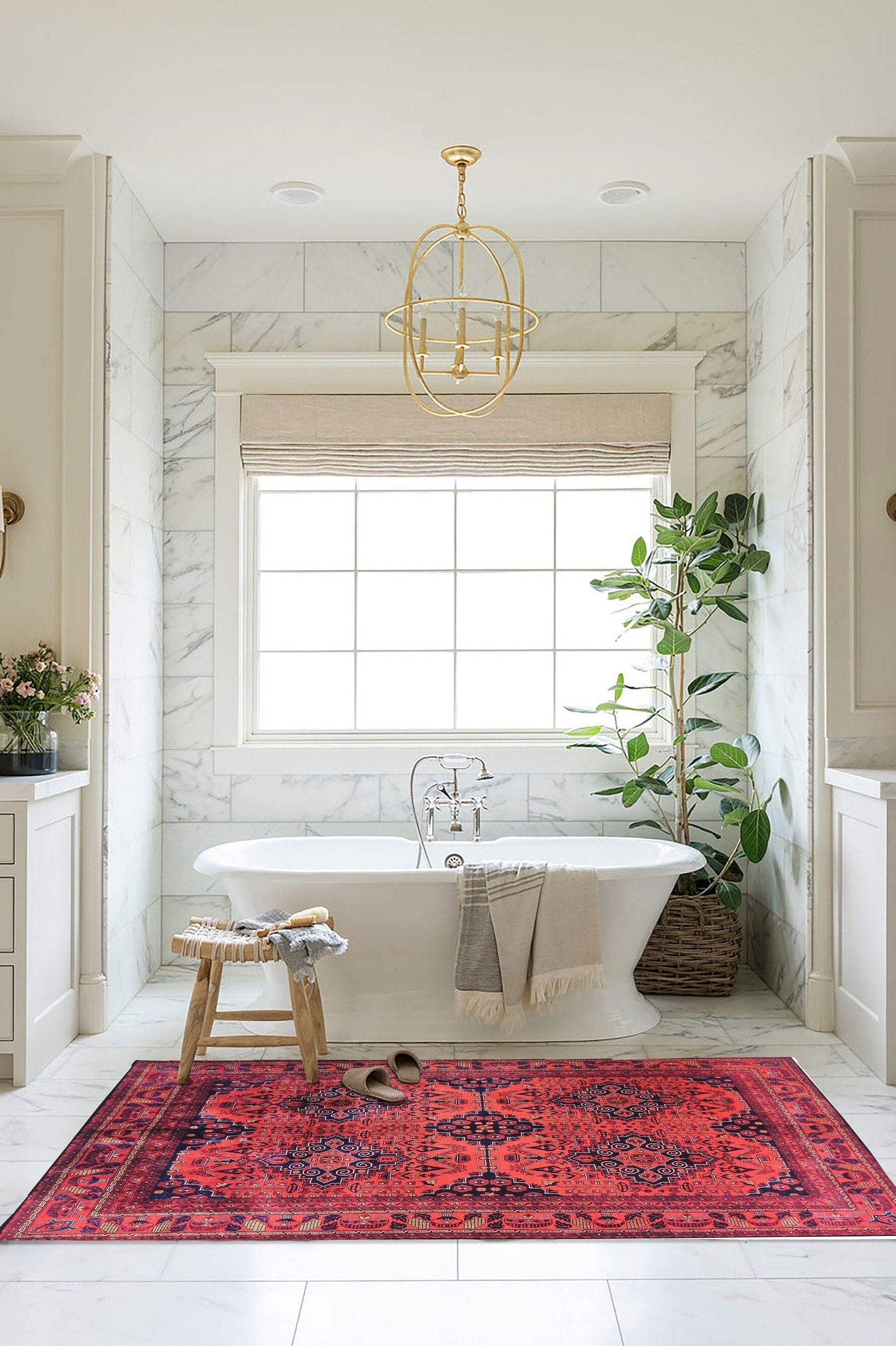 Rania Red Afghan Turkish Rug