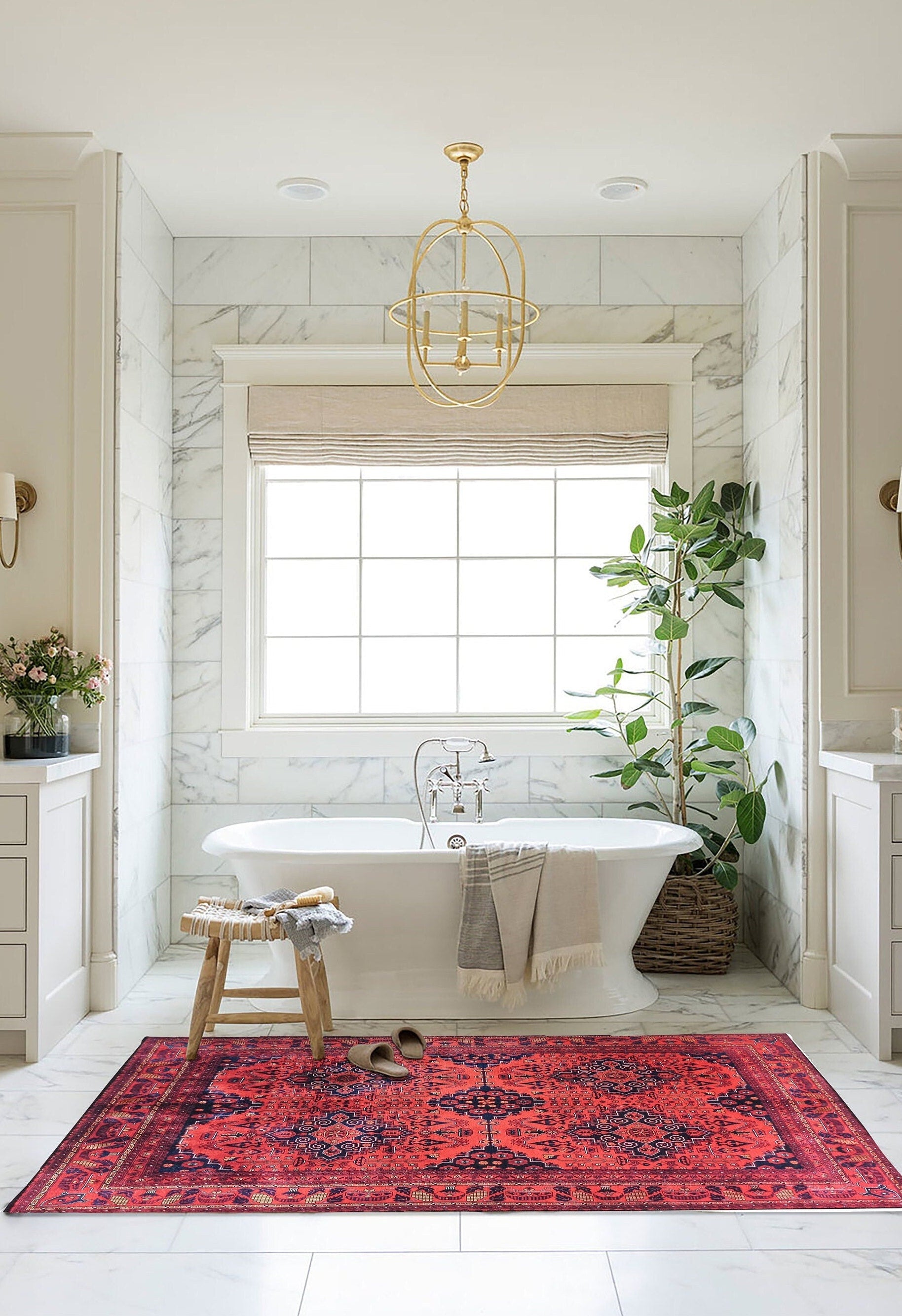 Rania Red Afghan Turkish Rug