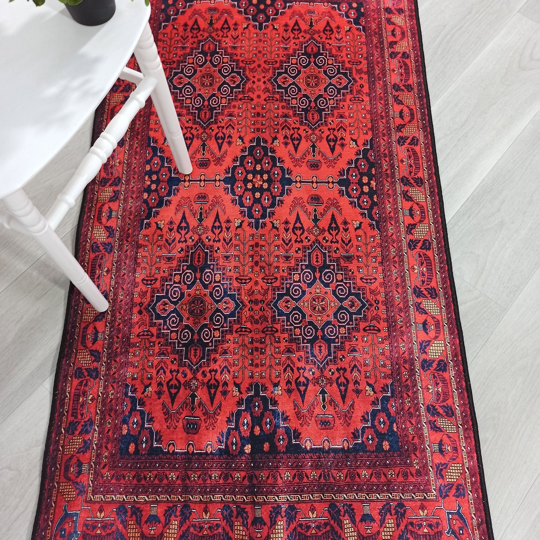 Rania Red Afghan Turkish Rug