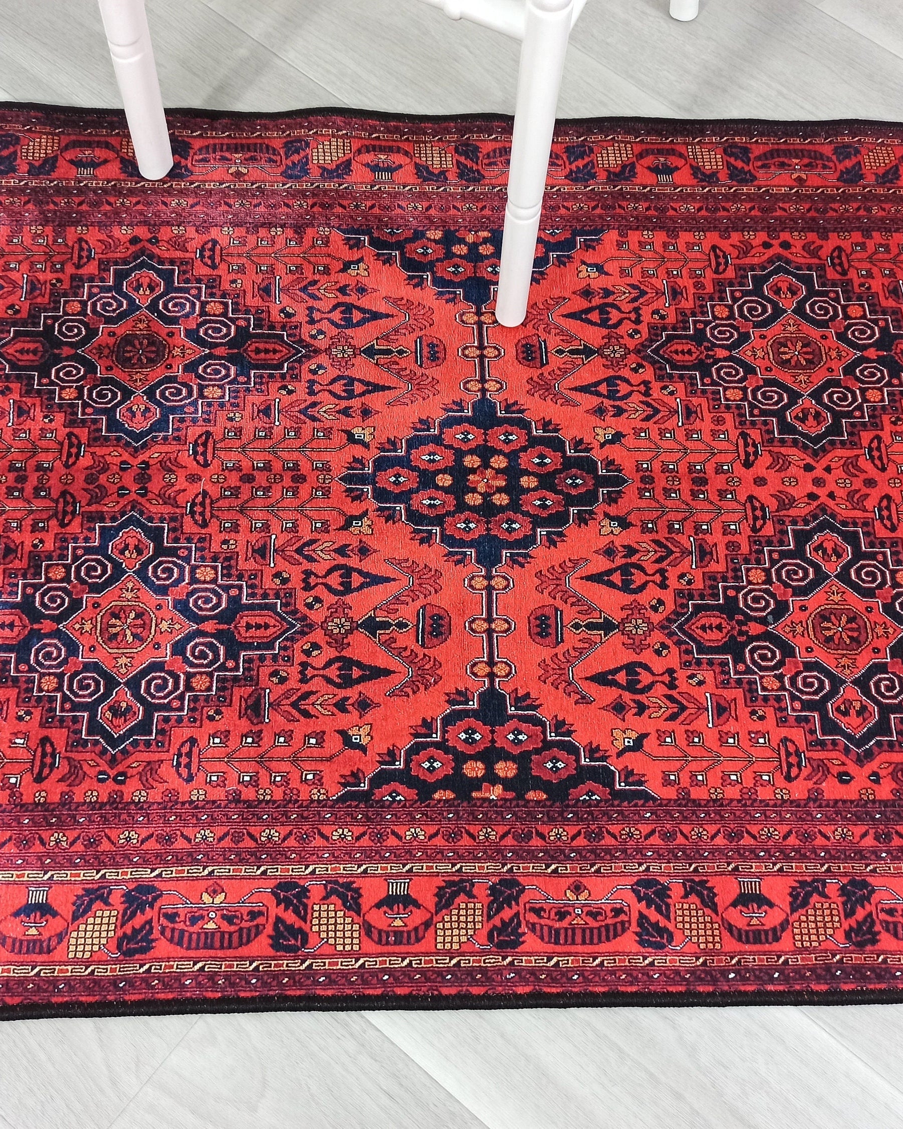 Rania Red Afghan Turkish Rug