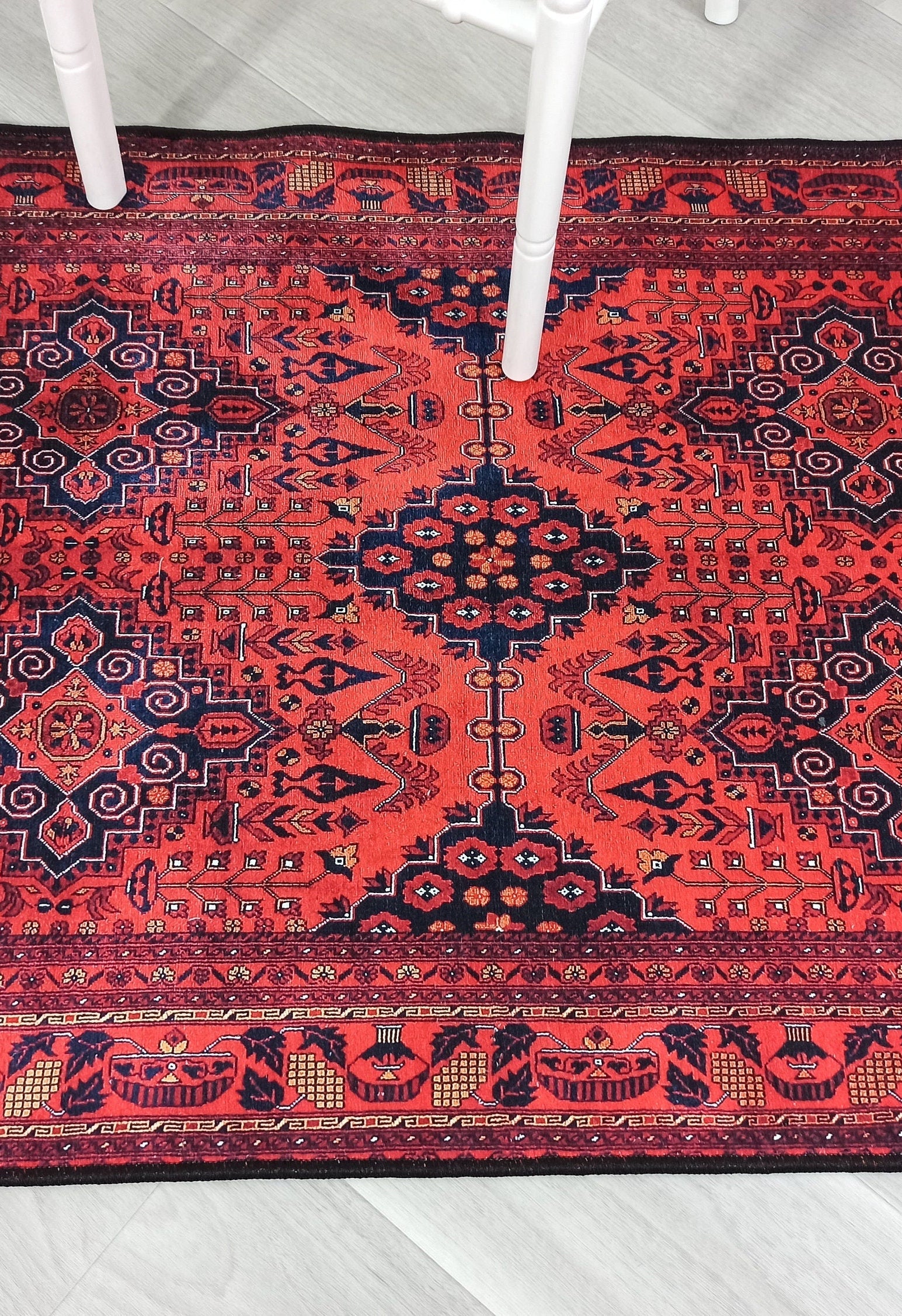 Rania Red Afghan Turkish Rug