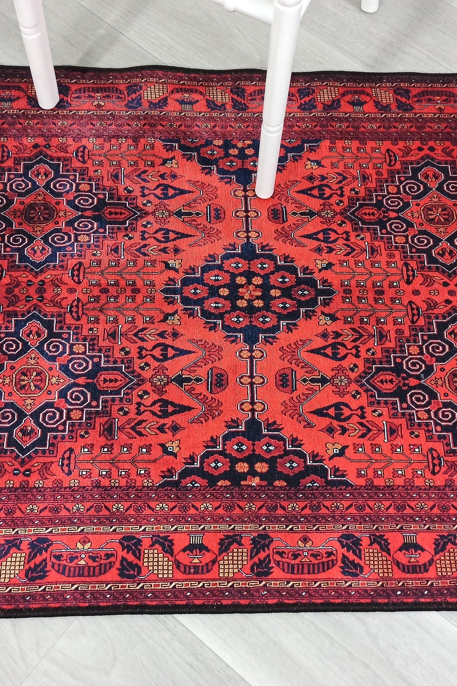 Rania Red Afghan Turkish Rug