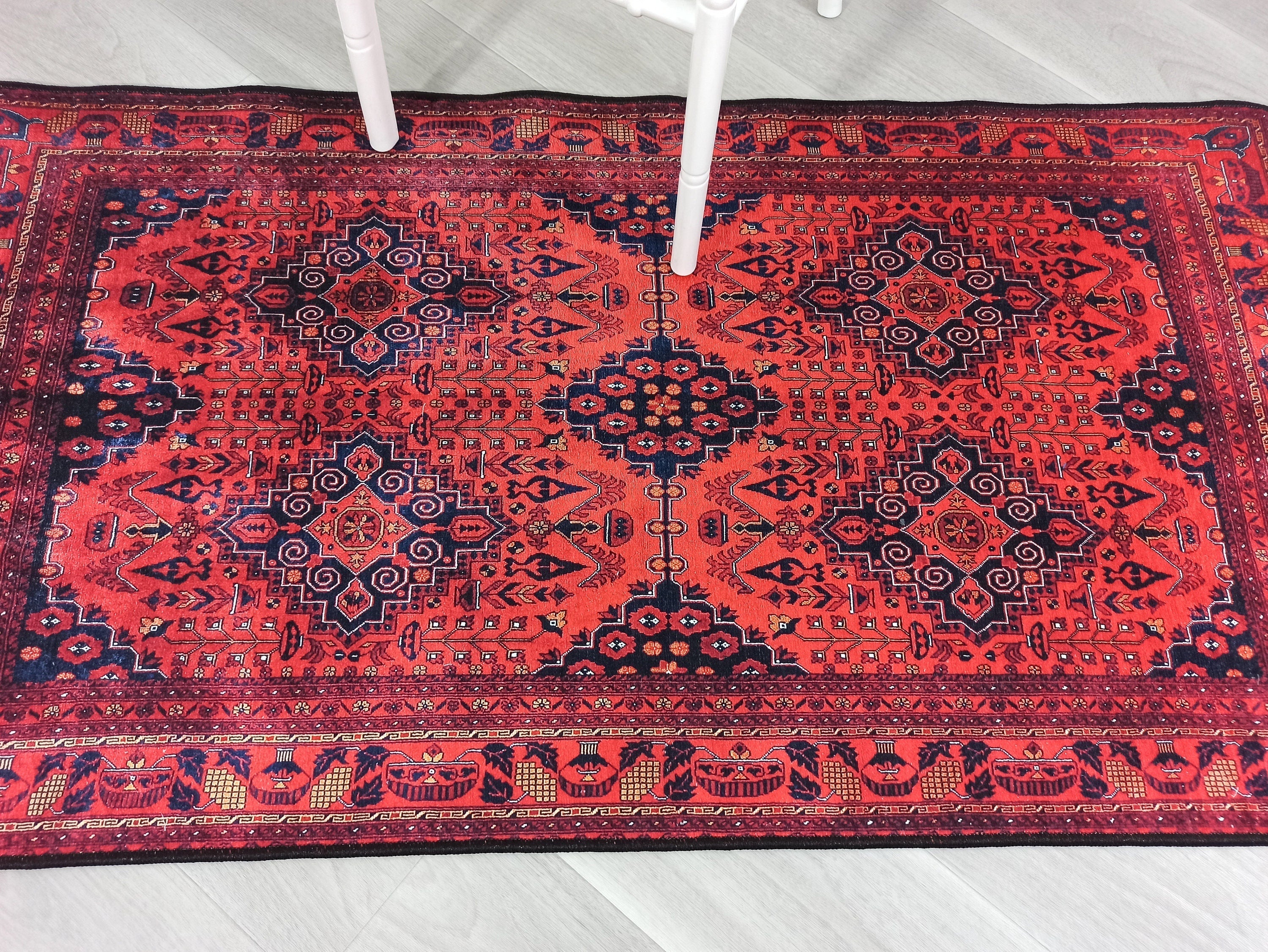 Rania Red Afghan Turkish Rug