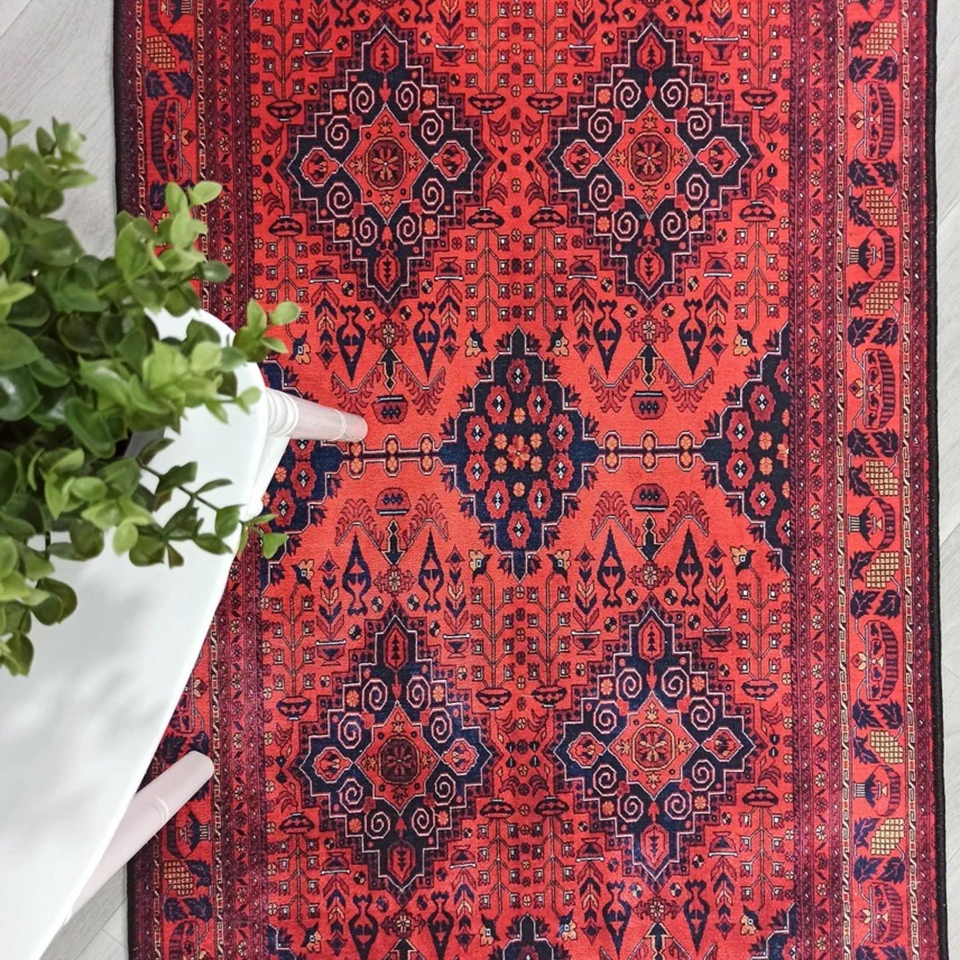 Rania Red Afghan Turkish Rug