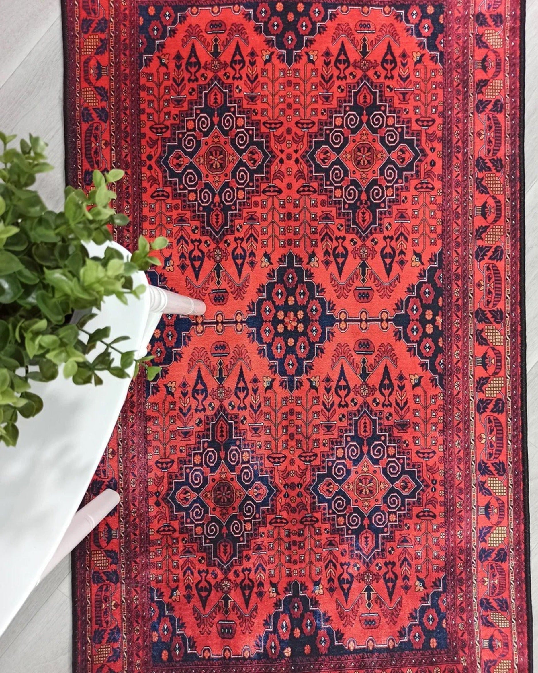 Rania Red Afghan Turkish Rug