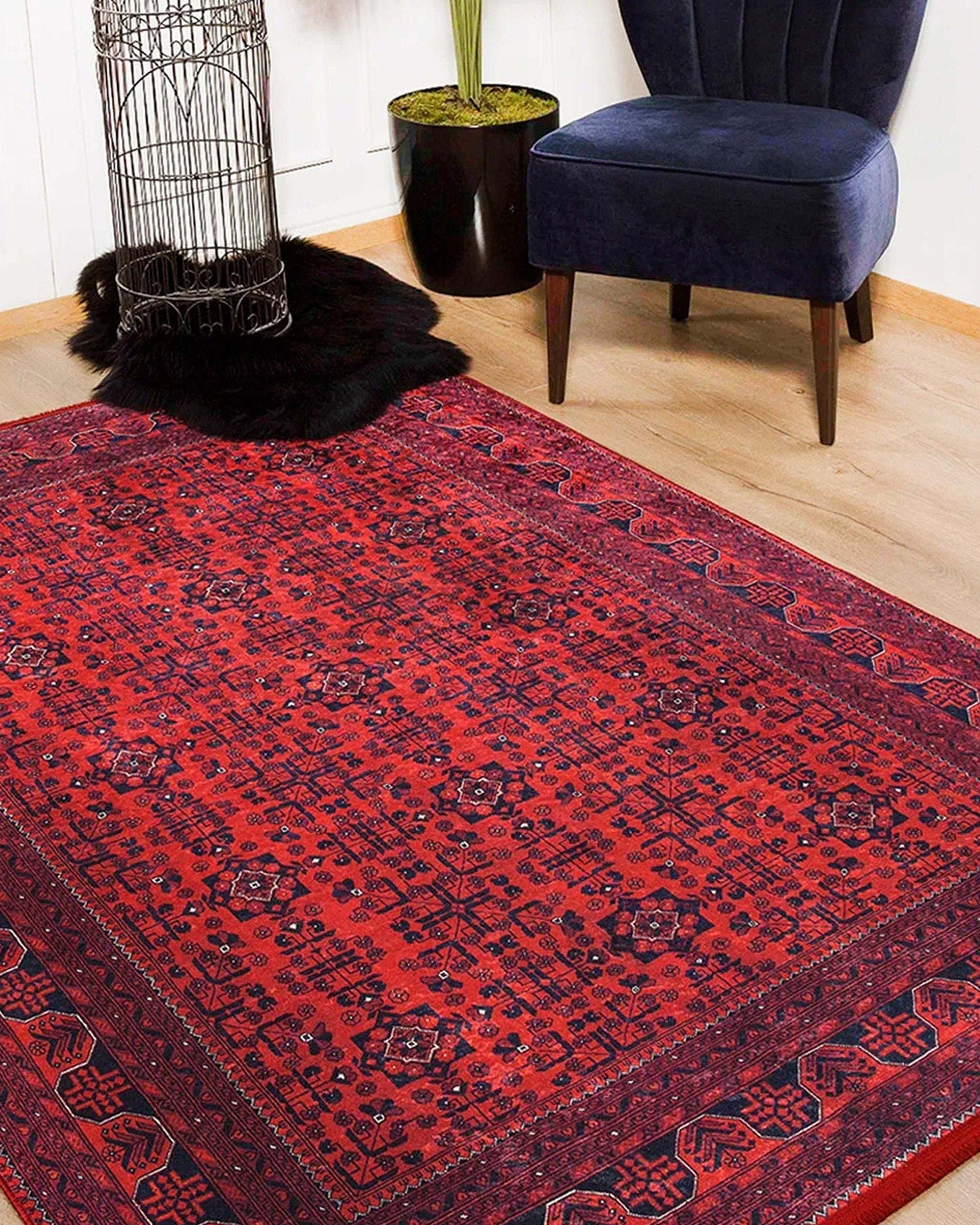 Rasha Rug Red Afghan Oriental Rug