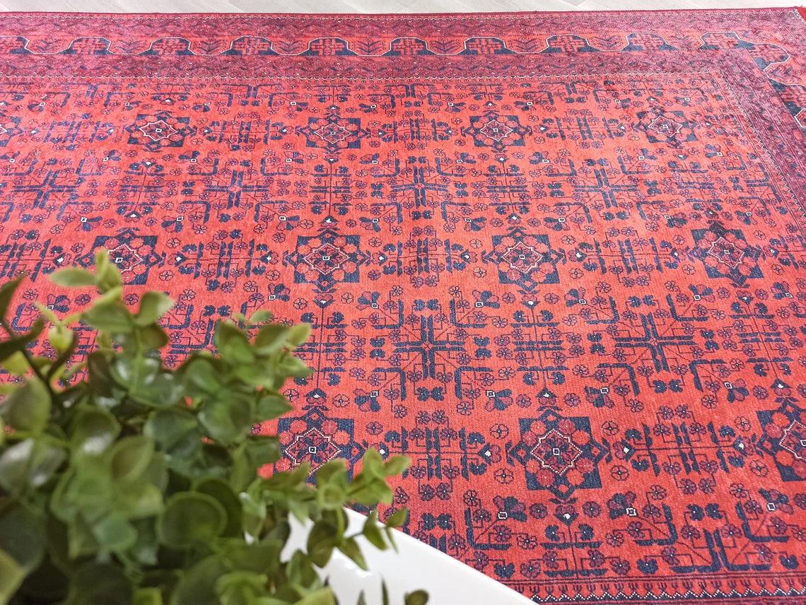 Rasha Rug Red Afghan Oriental Rug