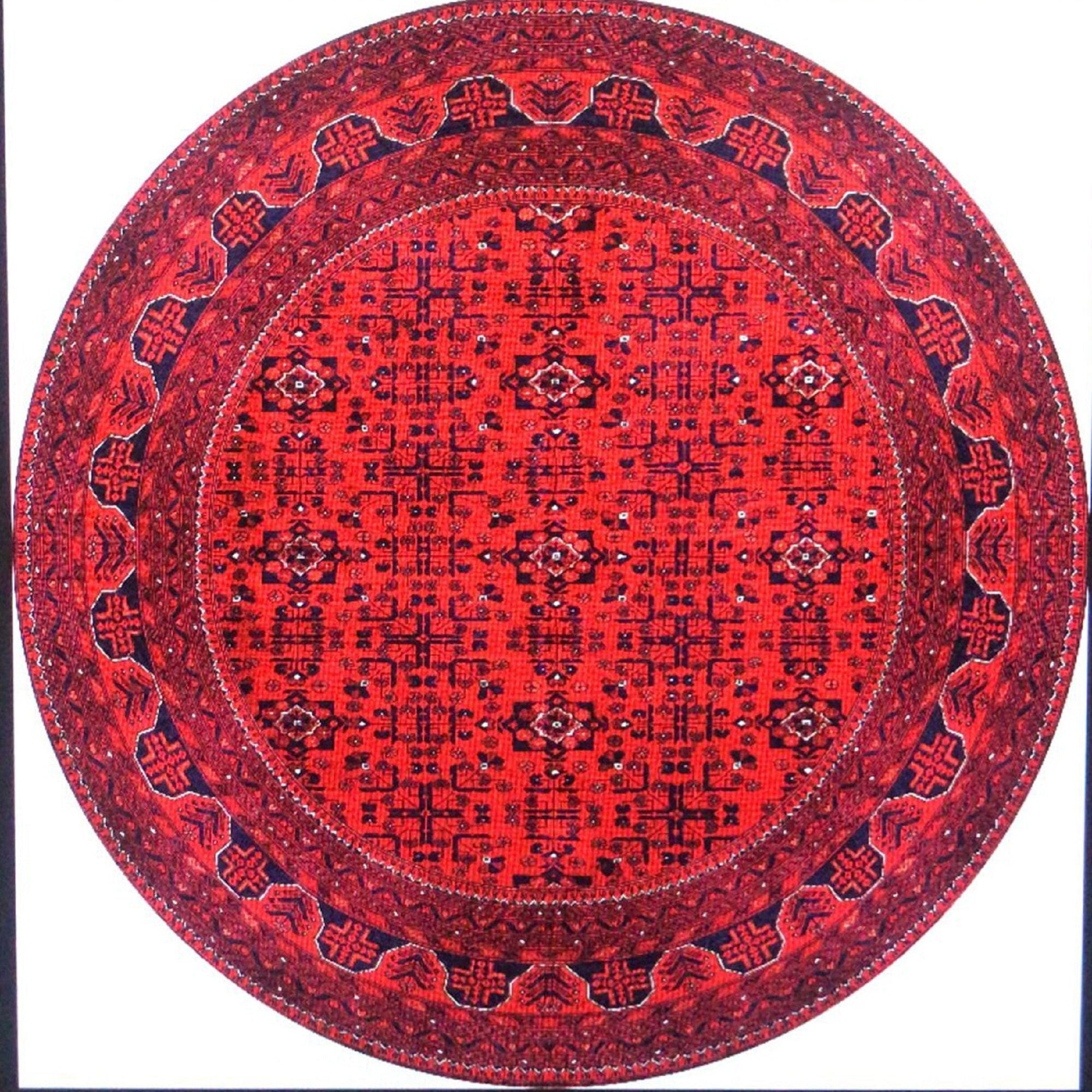 Rasha Rug Red Afghan Oriental Rug