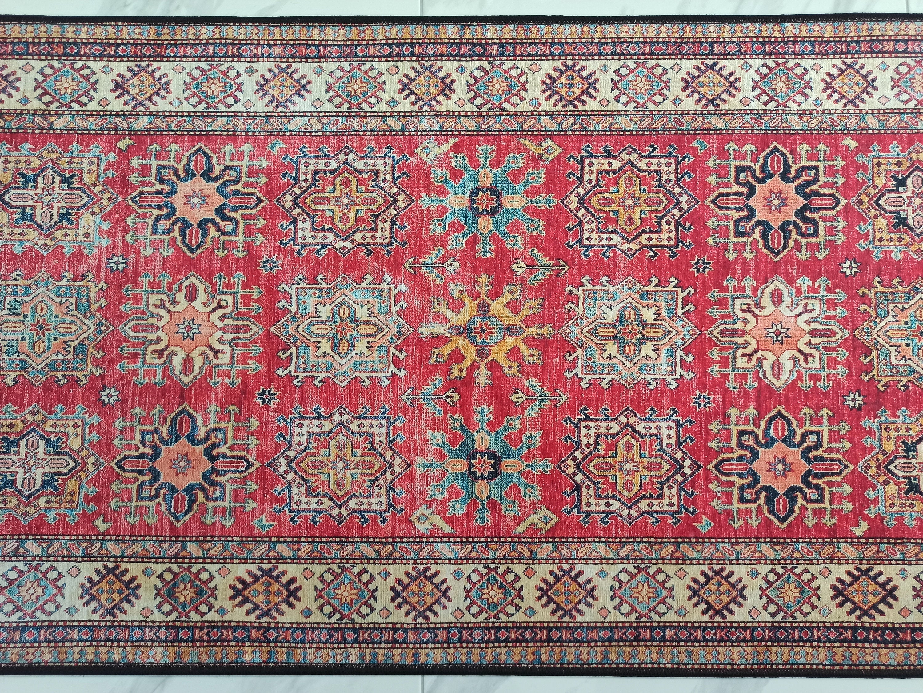 Ravia Runner Turkish Kilim Red Beige Rug