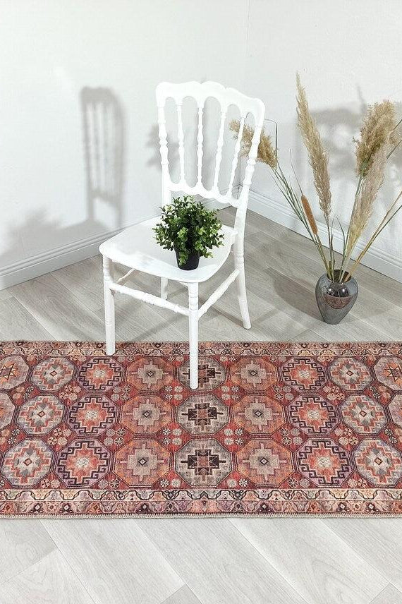 Rawaa Rug Turkish Terracotta Geometric Rug