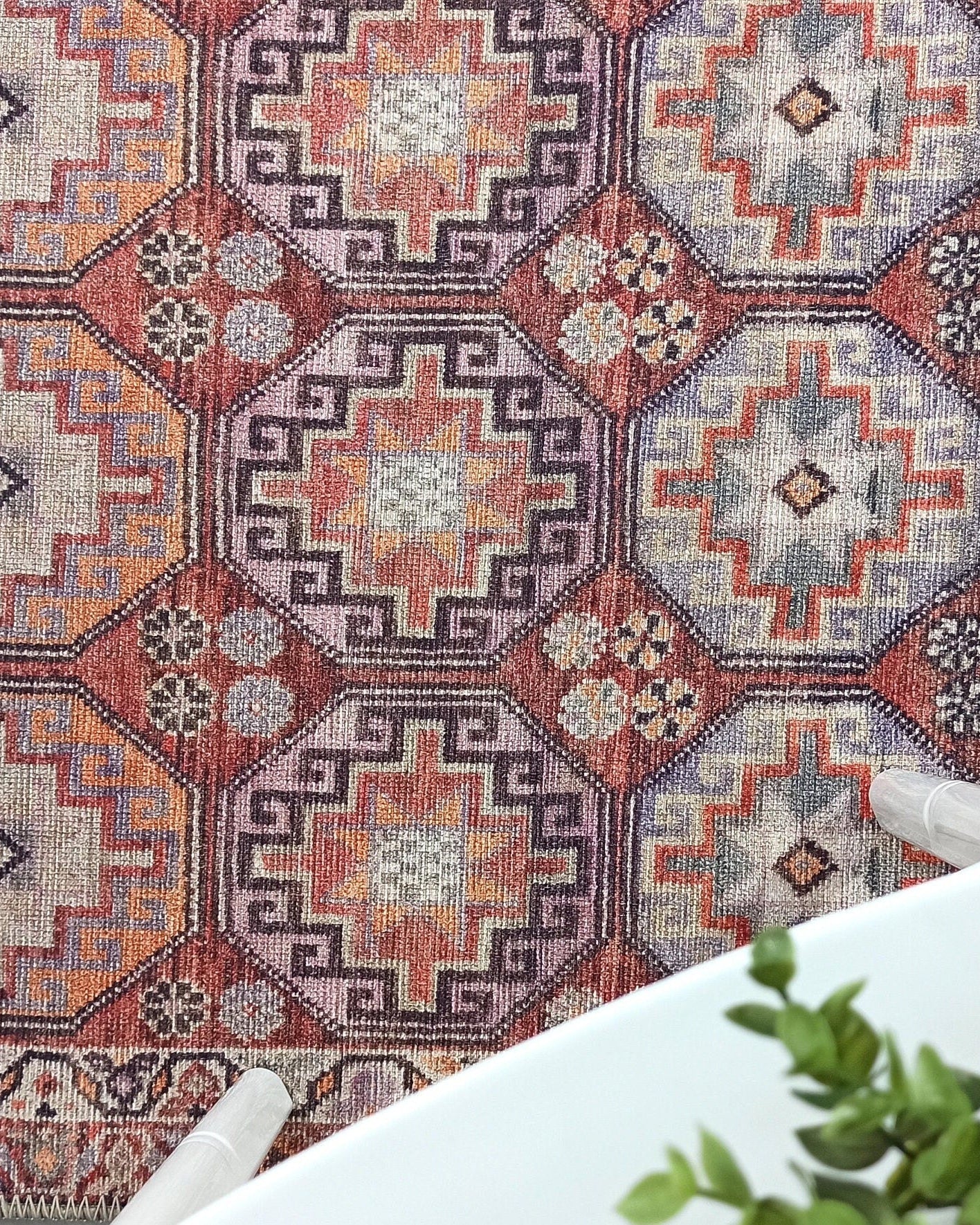 Rawaa Rug Turkish Terracotta Geometric Rug