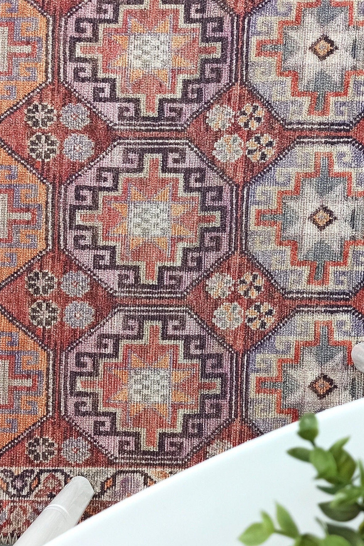 Rawaa Rug Turkish Terracotta Geometric Rug