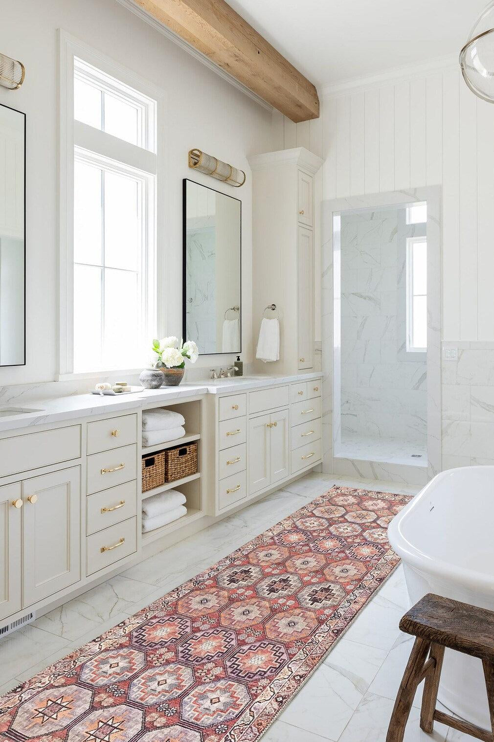 Rawaa Rug Turkish Terracotta Geometric Rug