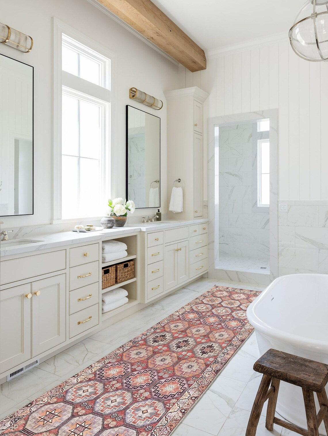 Rawaa Rug Turkish Terracotta Geometric Rug