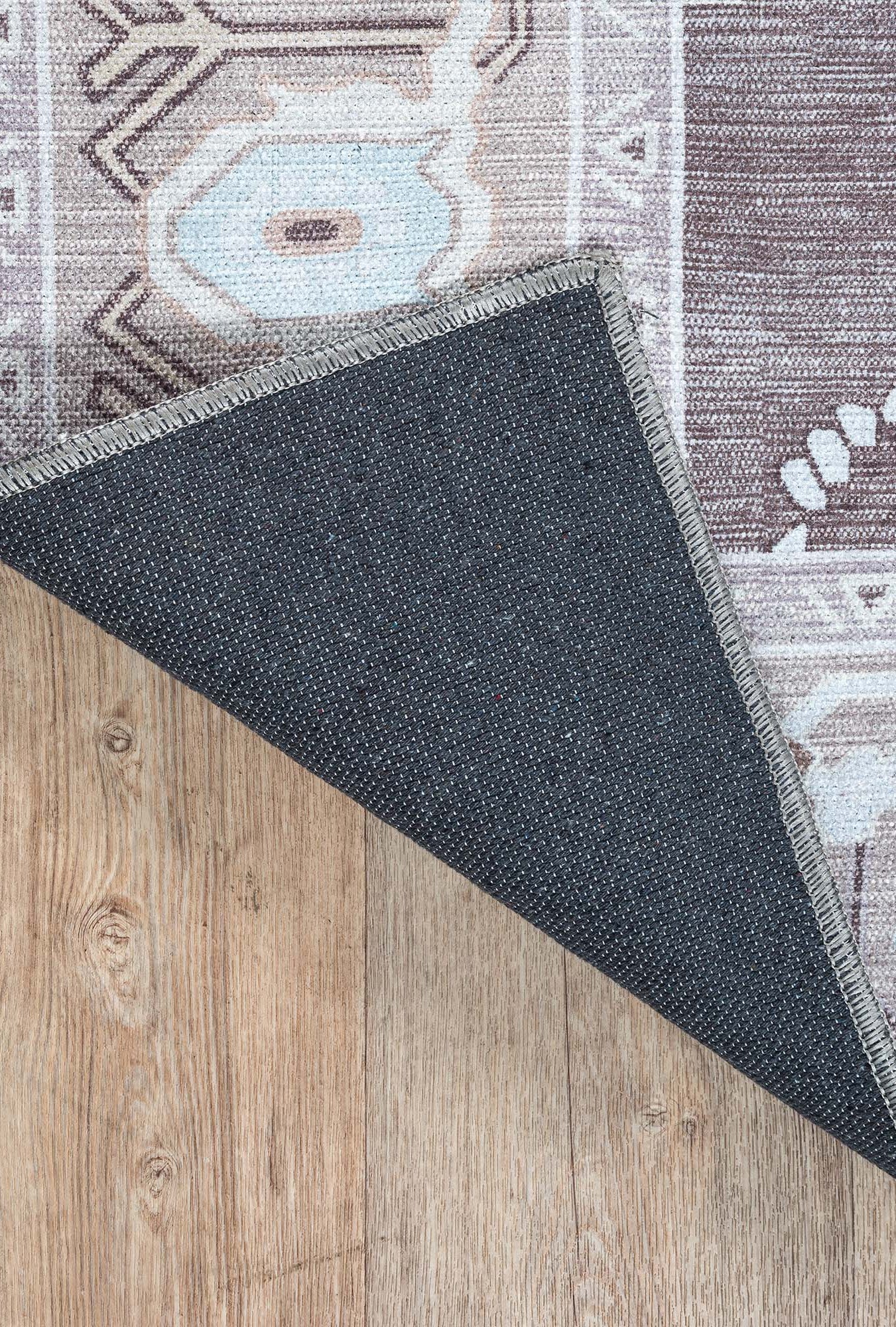 Rawiya Brown Gray Modern Oushak Rug