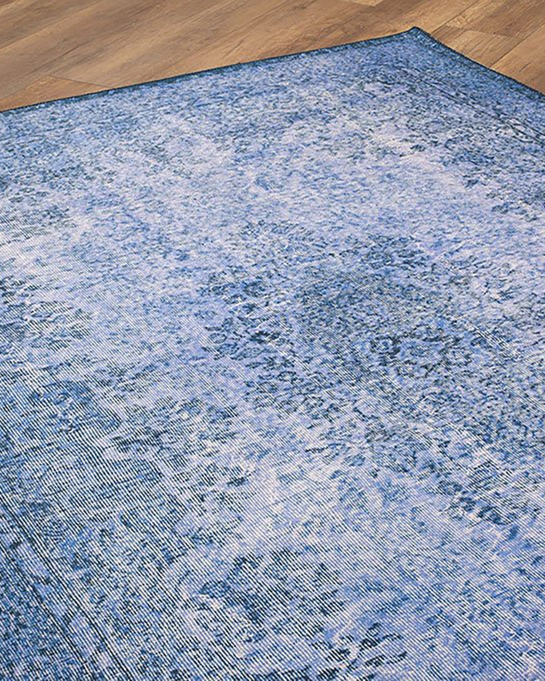 Raya Turkish Vintage Distressed Blue Rug