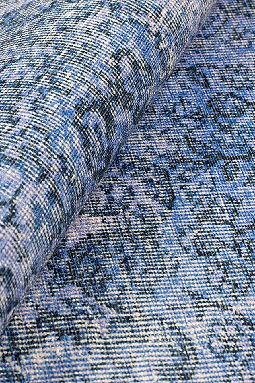 Raya Turkish Vintage Distressed Blue Rug