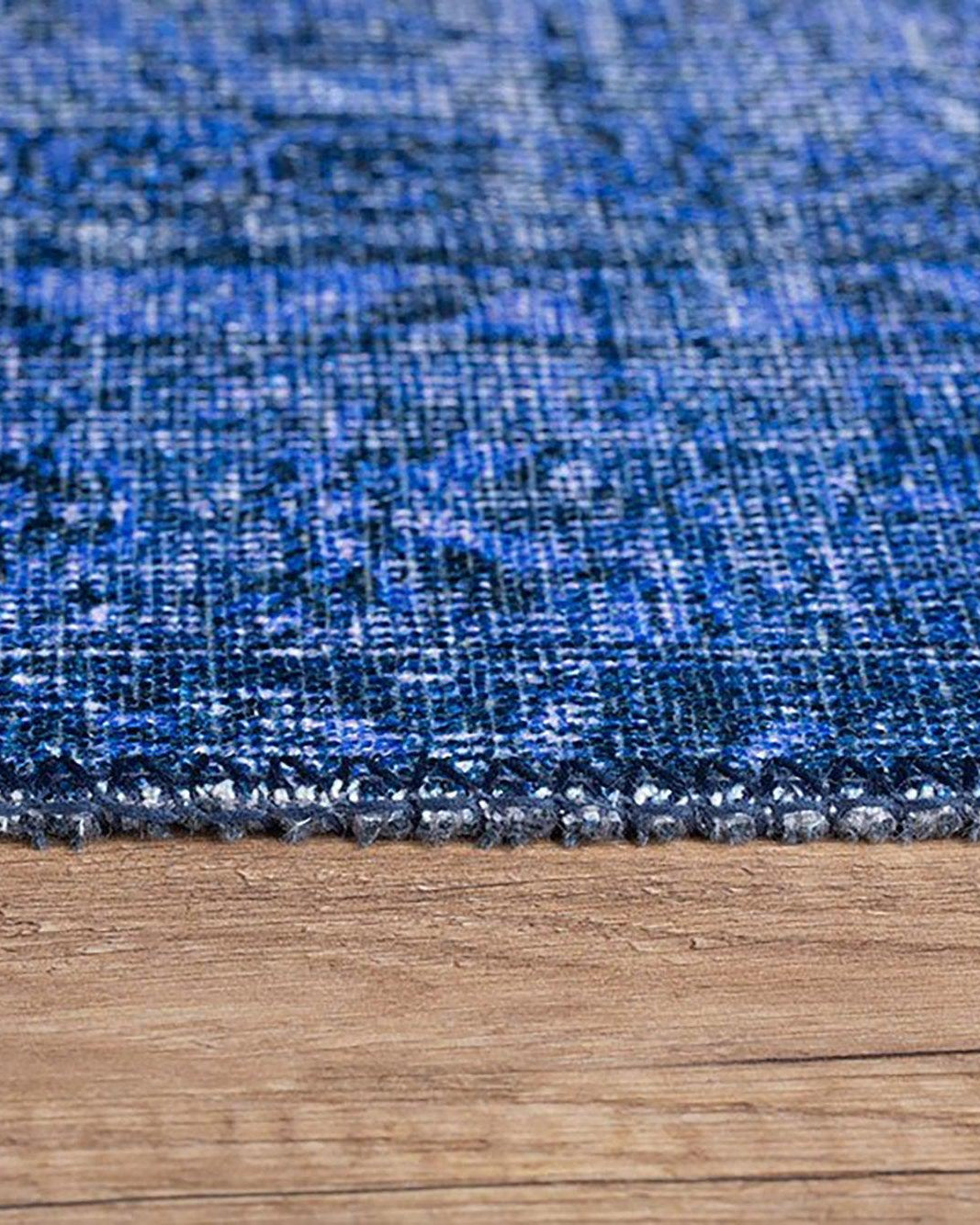 Raya Turkish Vintage Distressed Blue Rug
