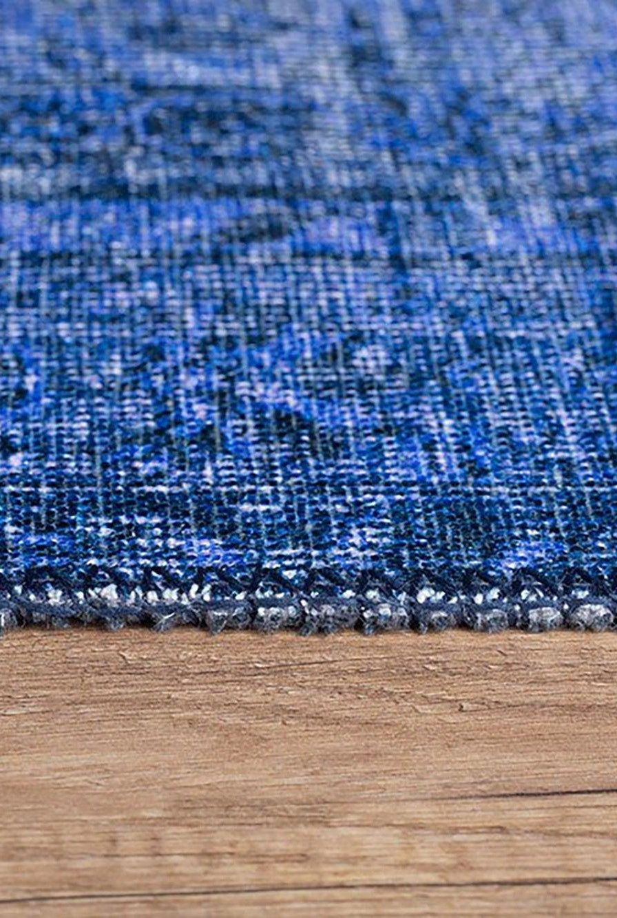 Raya Turkish Vintage Distressed Blue Rug