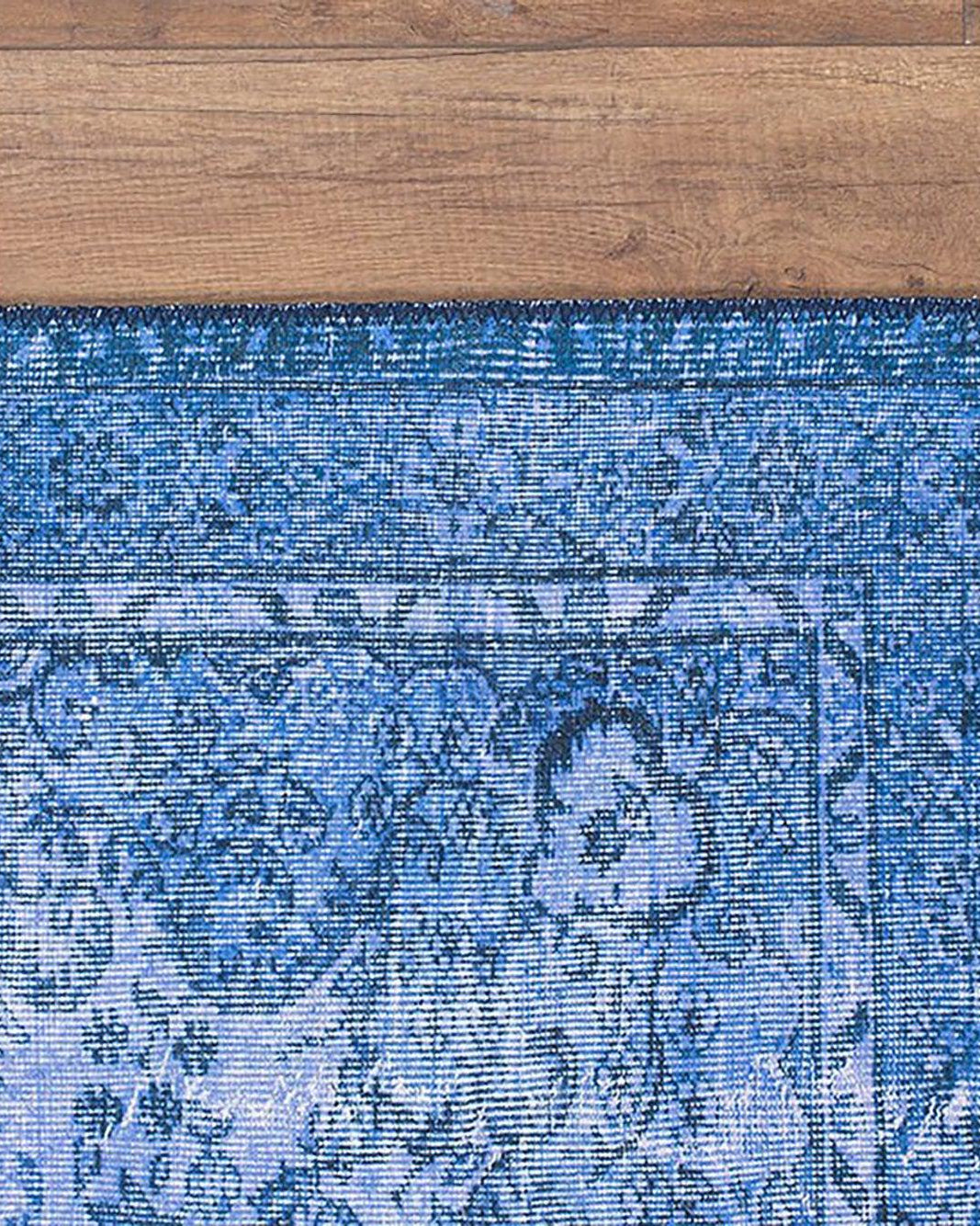 Raya Turkish Vintage Distressed Blue Rug