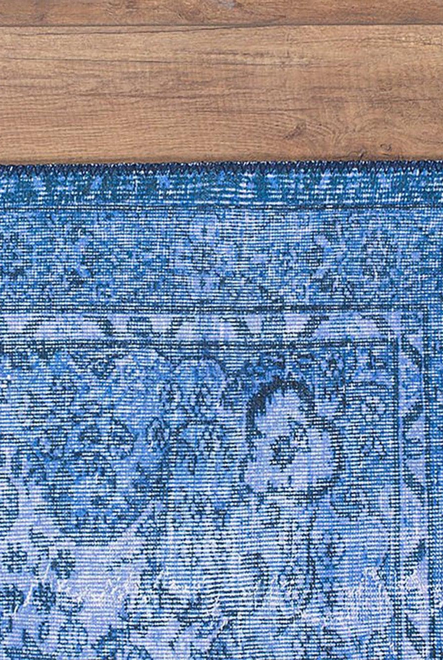 Raya Turkish Vintage Distressed Blue Rug