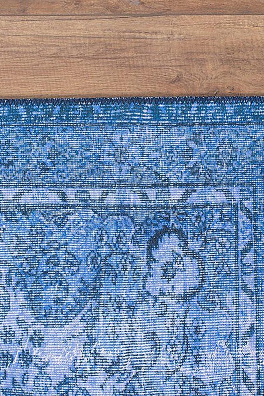 Raya Turkish Vintage Distressed Blue Rug