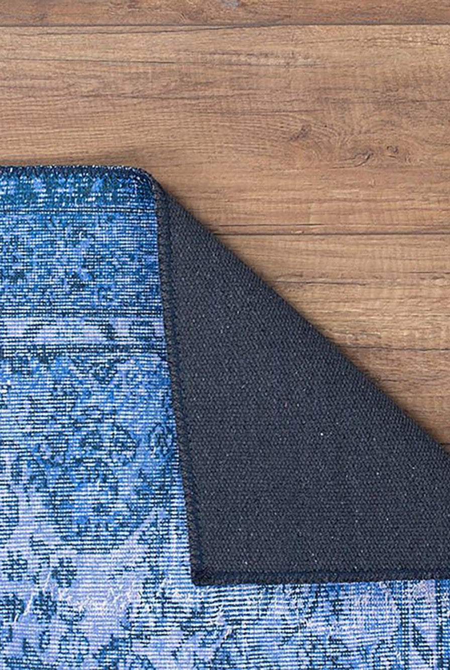 Raya Turkish Vintage Distressed Blue Rug