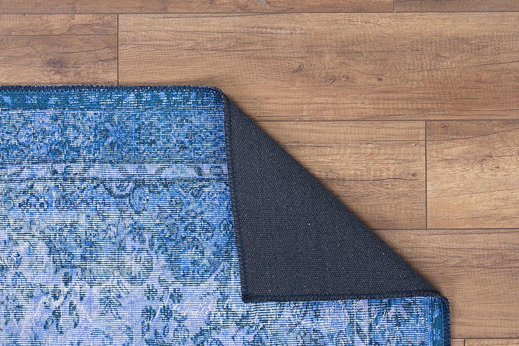 Raya Turkish Vintage Distressed Blue Rug
