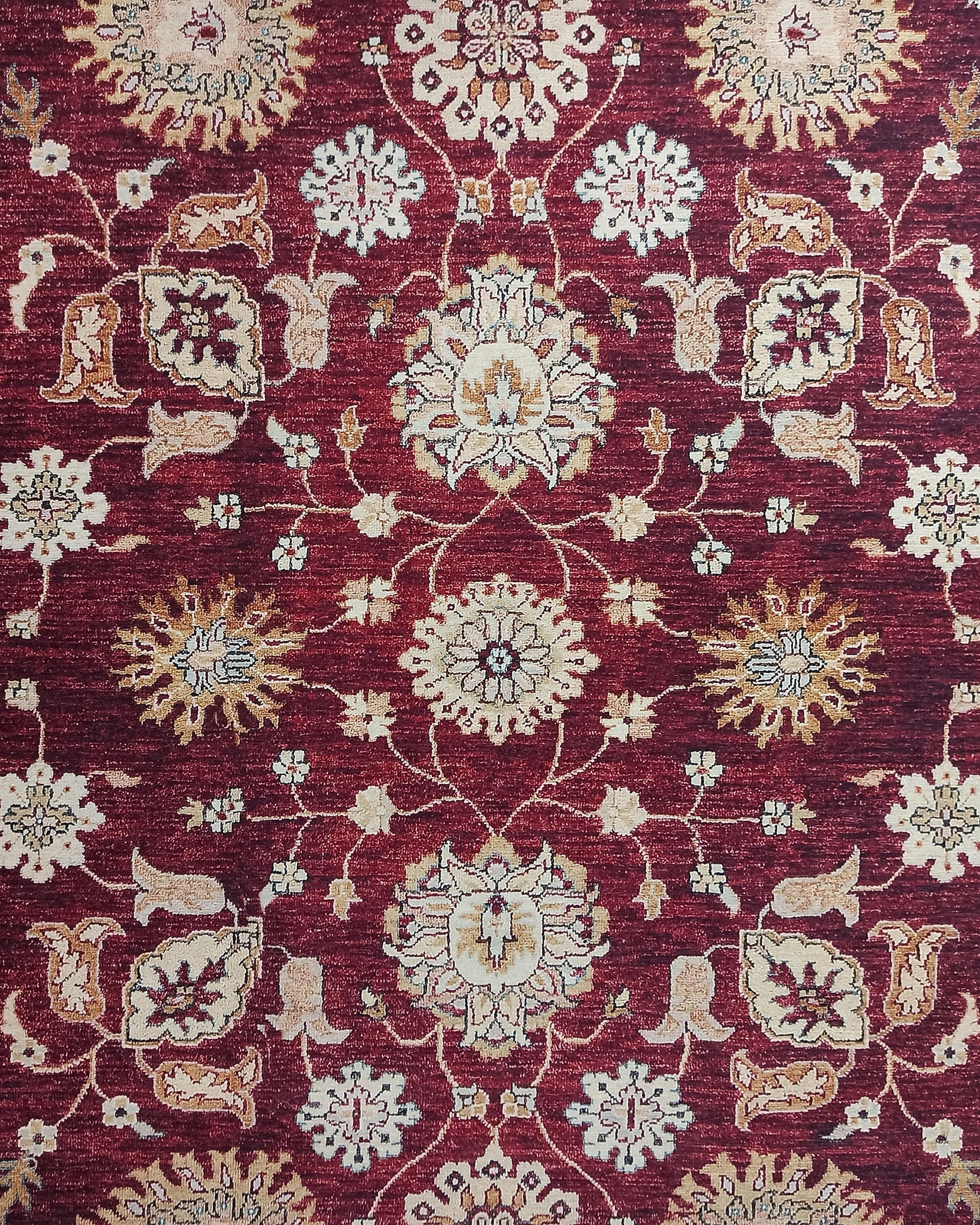 Rayla Turkish Rug Burgundy Red Beige Oriental Rug