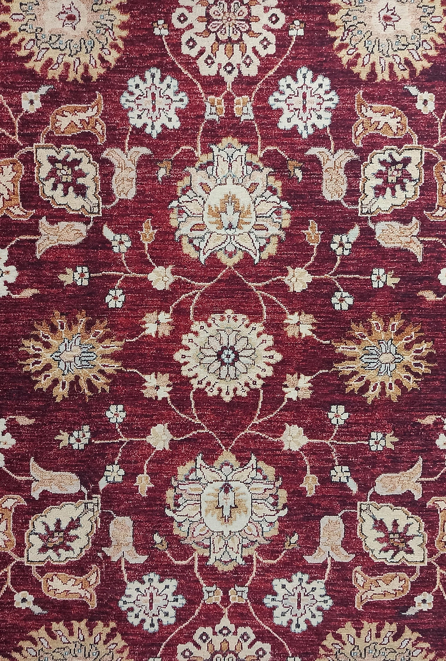 Rayla Turkish Rug Burgundy Red Beige Oriental Rug