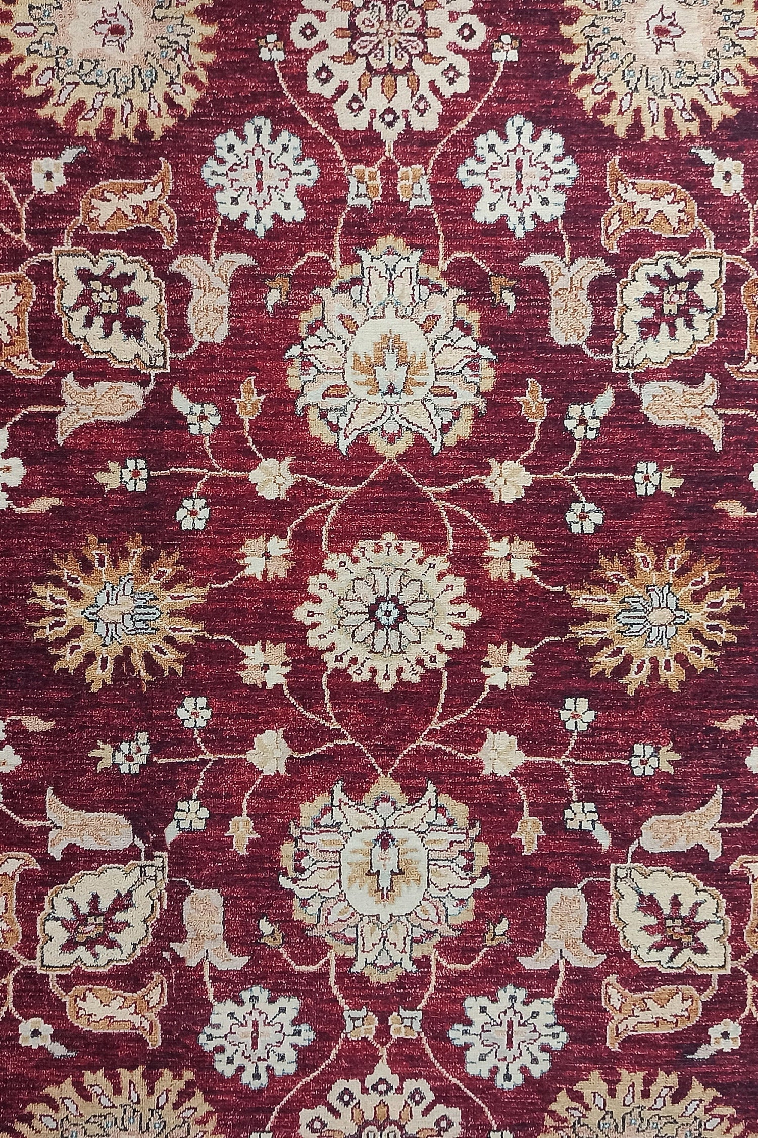 Rayla Turkish Rug Burgundy Red Beige Oriental Rug