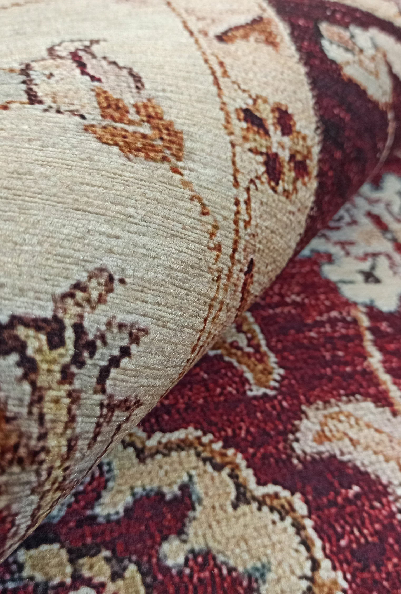 Rayla Turkish Rug Burgundy Red Beige Oriental Rug