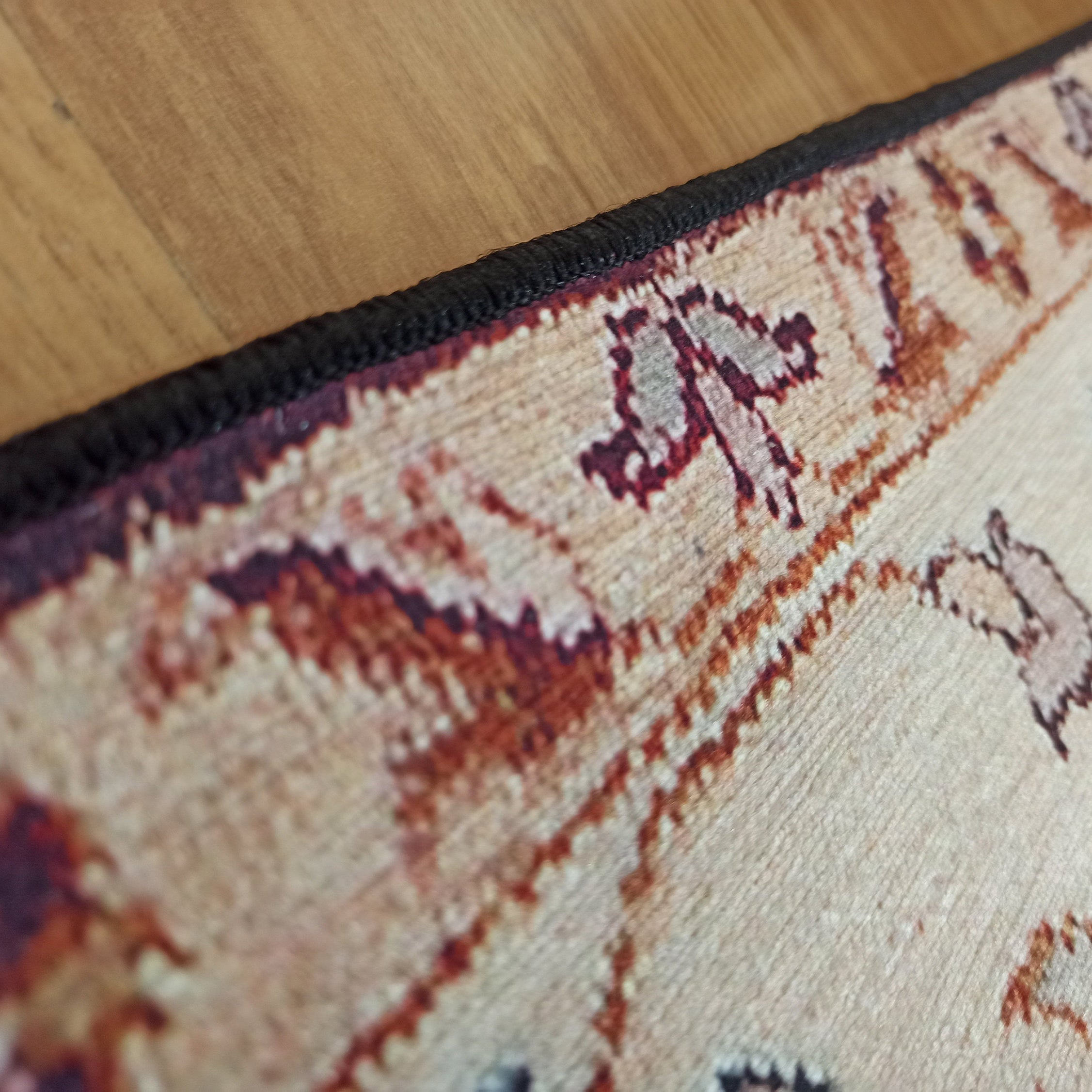 Rayla Turkish Rug Burgundy Red Beige Oriental Rug