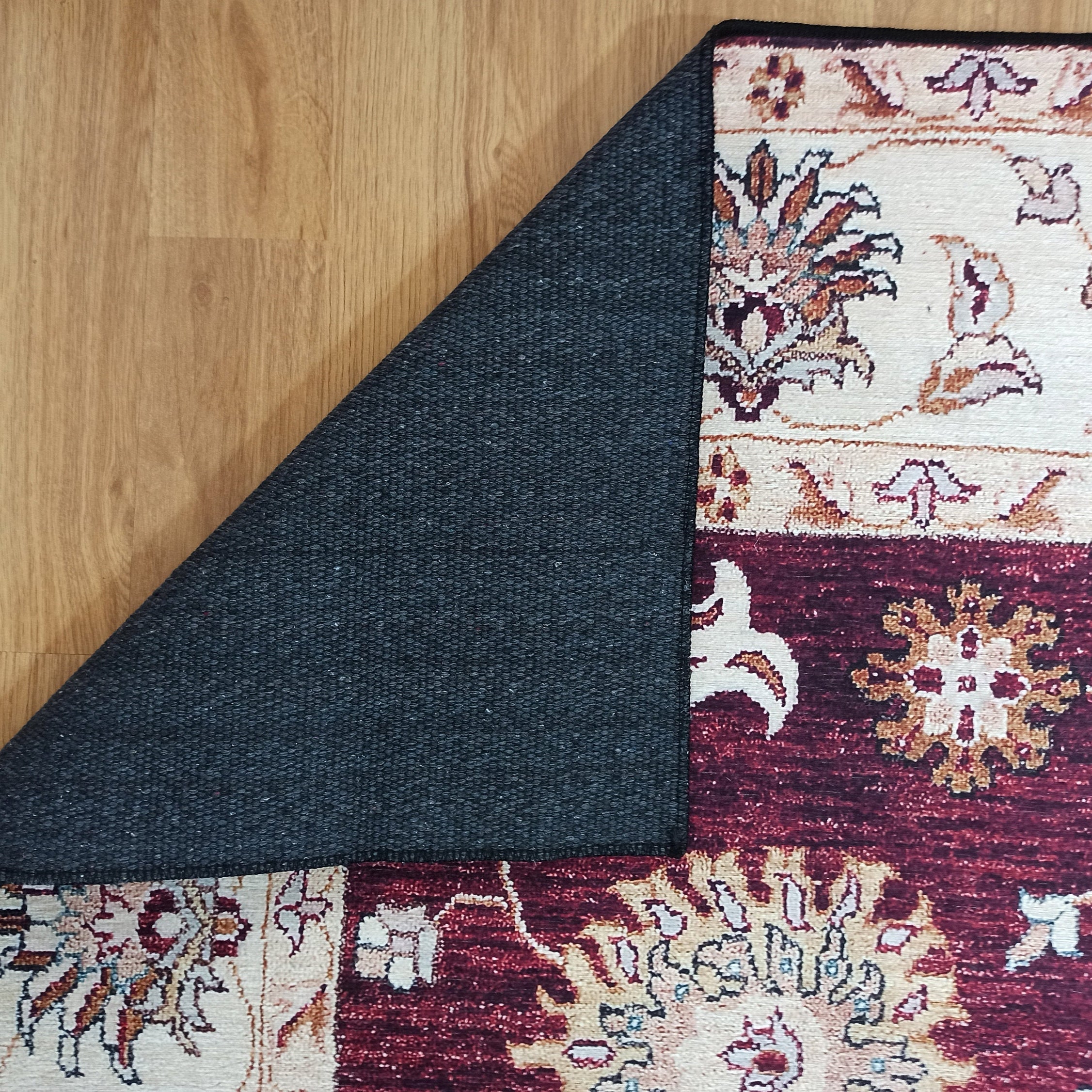 Rayla Turkish Rug Burgundy Red Beige Oriental Rug