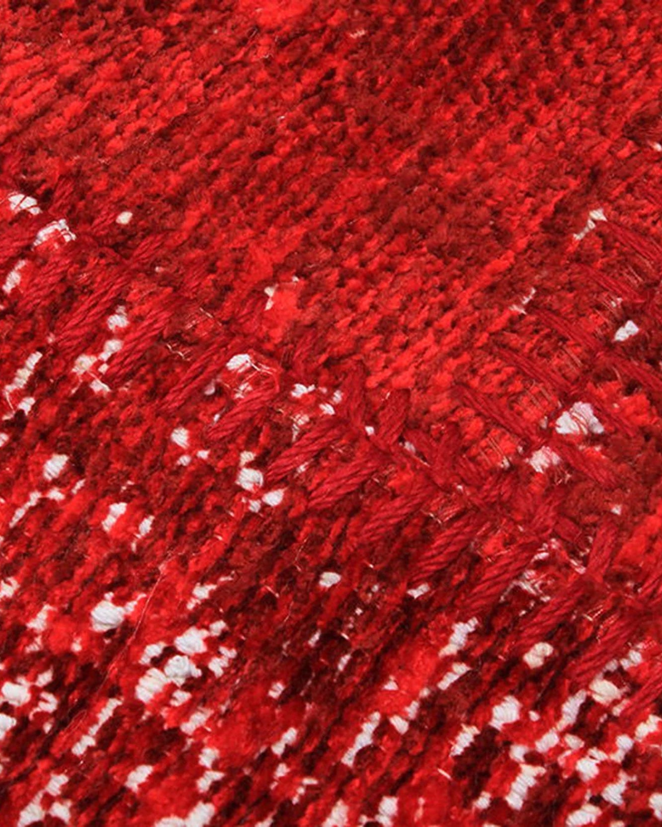 Zelia Red Distressed Patchwork Vintage Rug