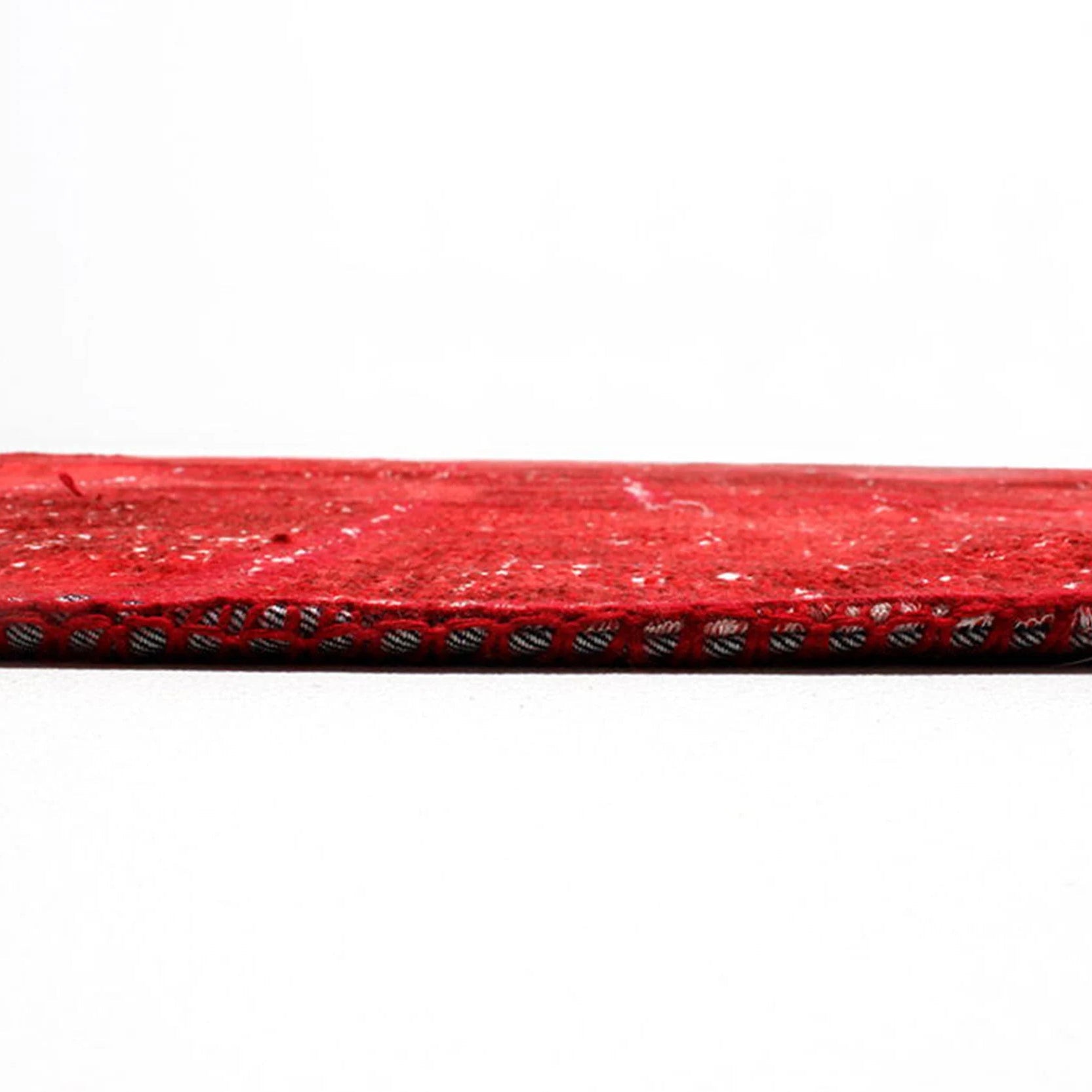 Zelia Red Distressed Patchwork Vintage Rug