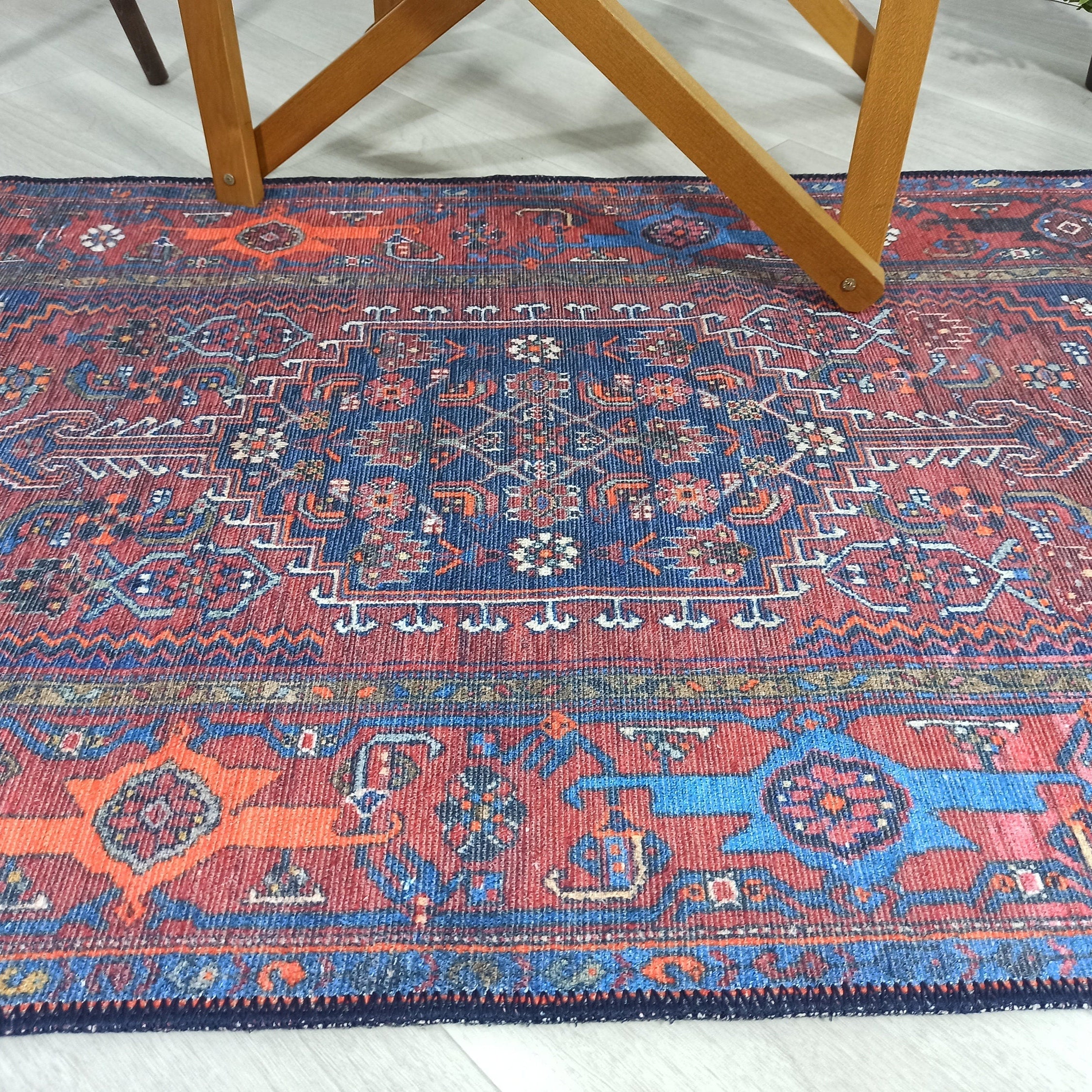 Reda Rug Turkish Navy Blue Rug