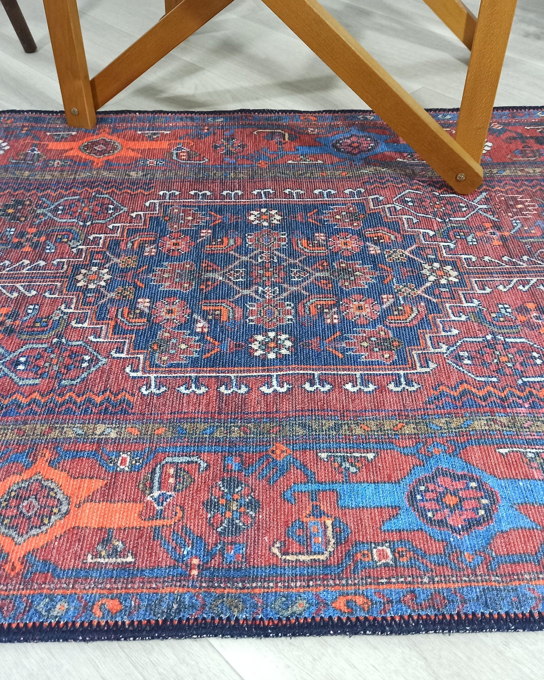 Reda Rug Turkish Navy Blue Rug