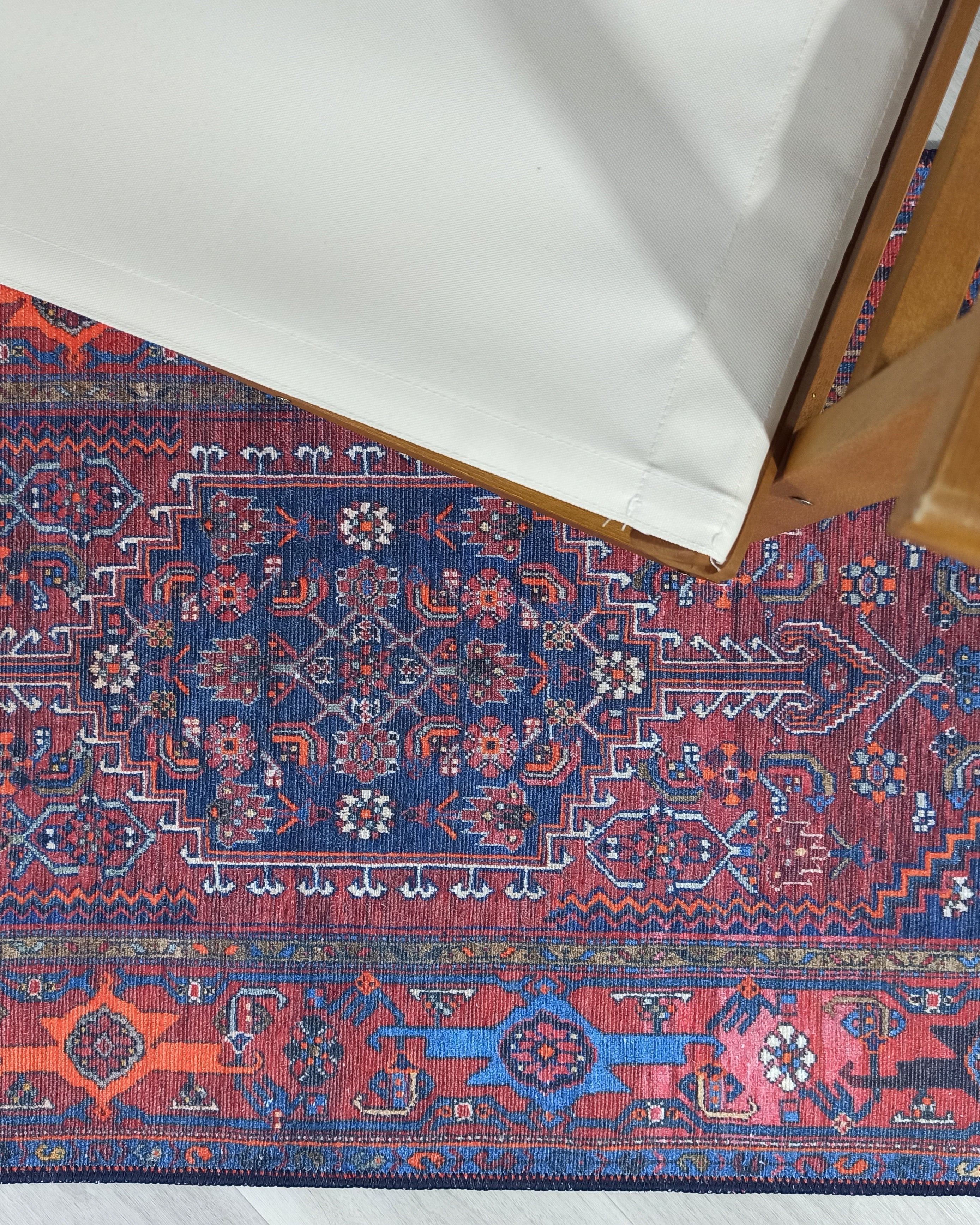 Reda Rug Turkish Navy Blue Rug