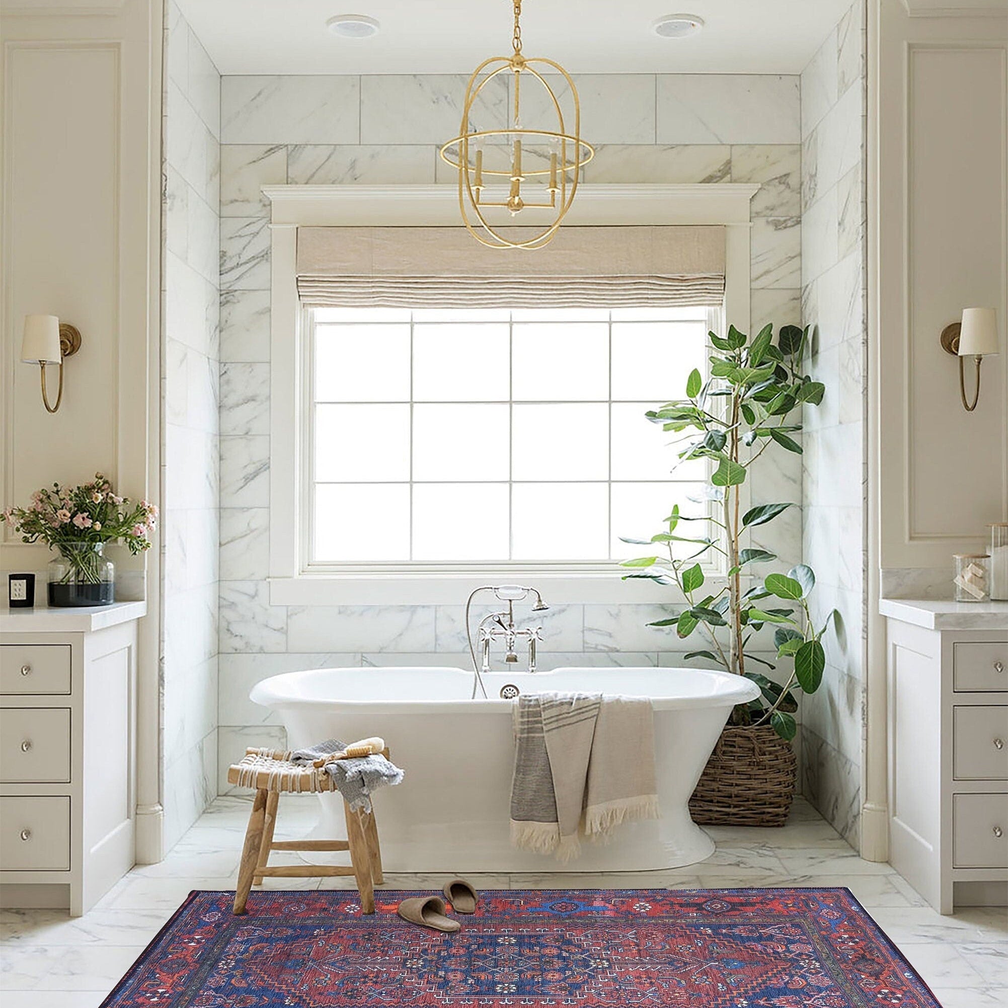 Reda Rug Turkish Navy Blue Rug