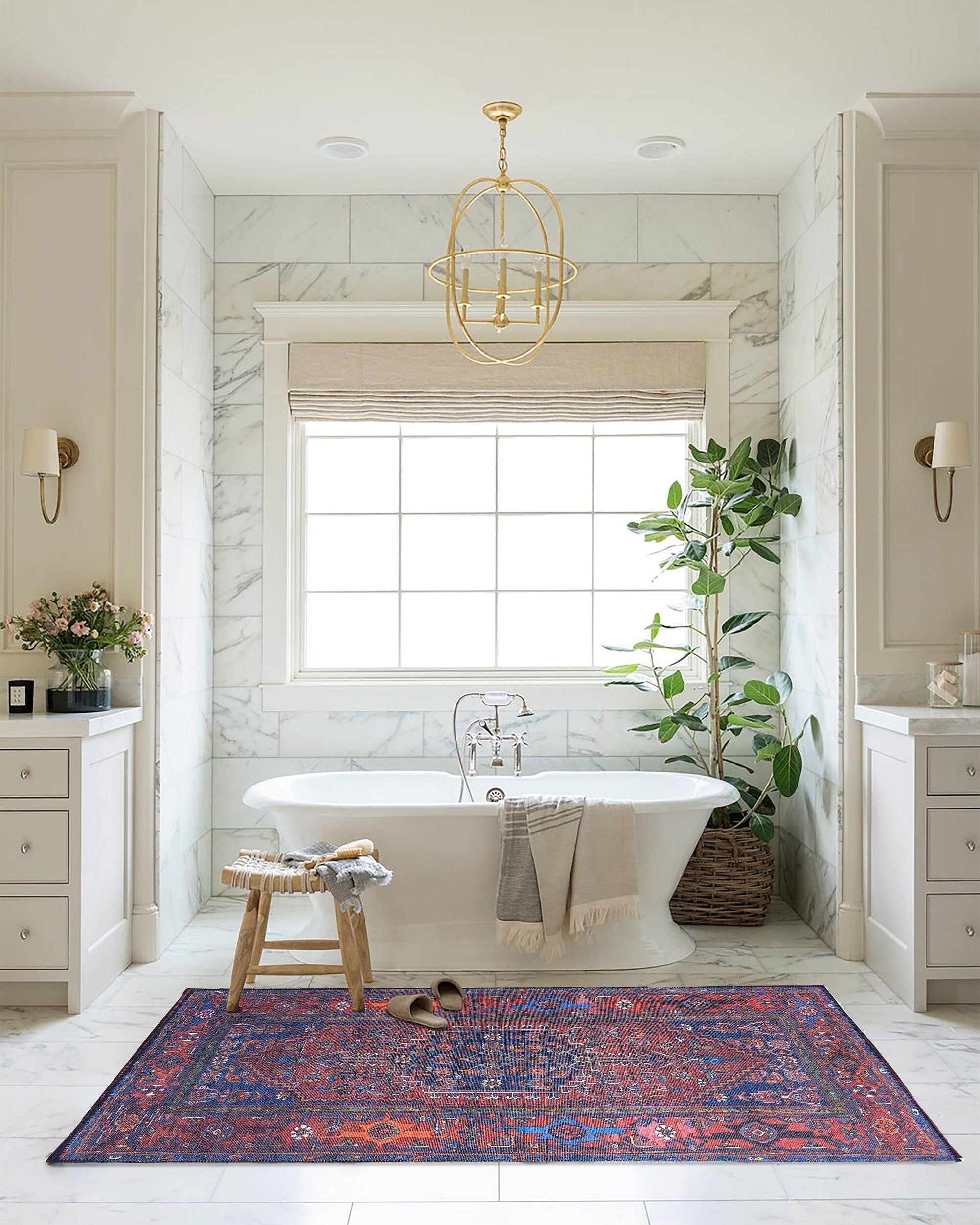 Reda Rug Turkish Navy Blue Rug