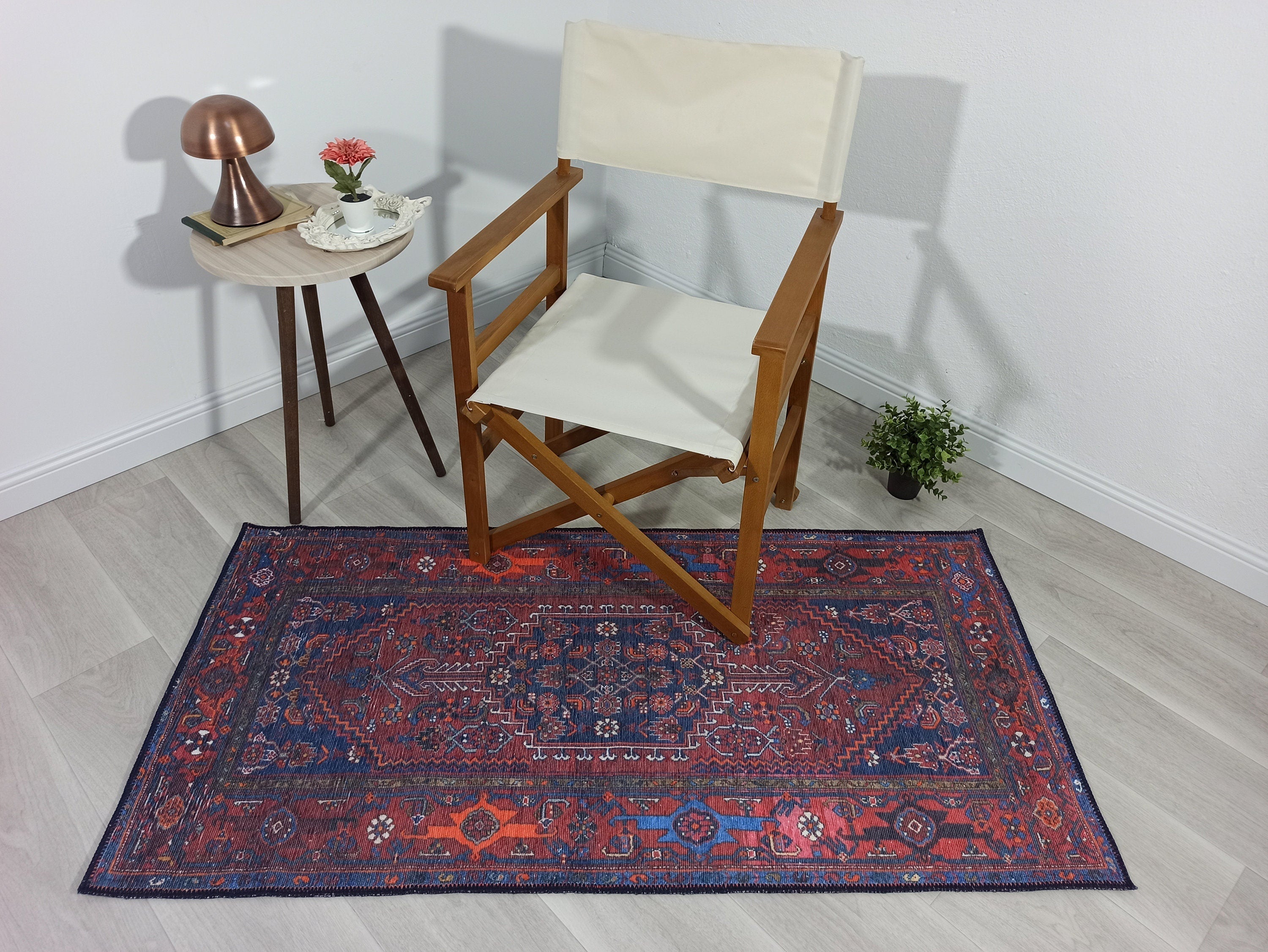 Reda Rug Turkish Navy Blue Rug