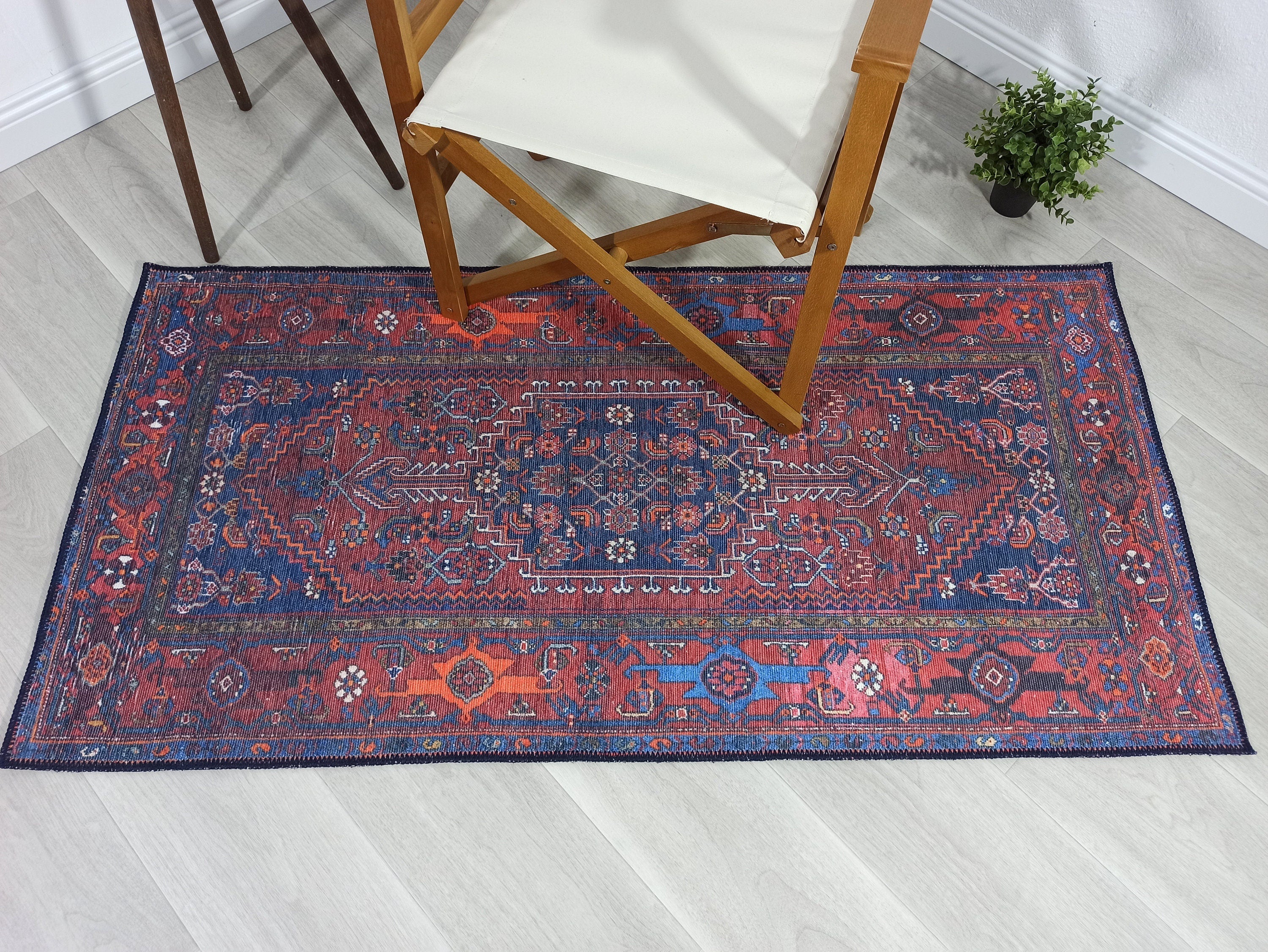 Reda Rug Turkish Navy Blue Rug
