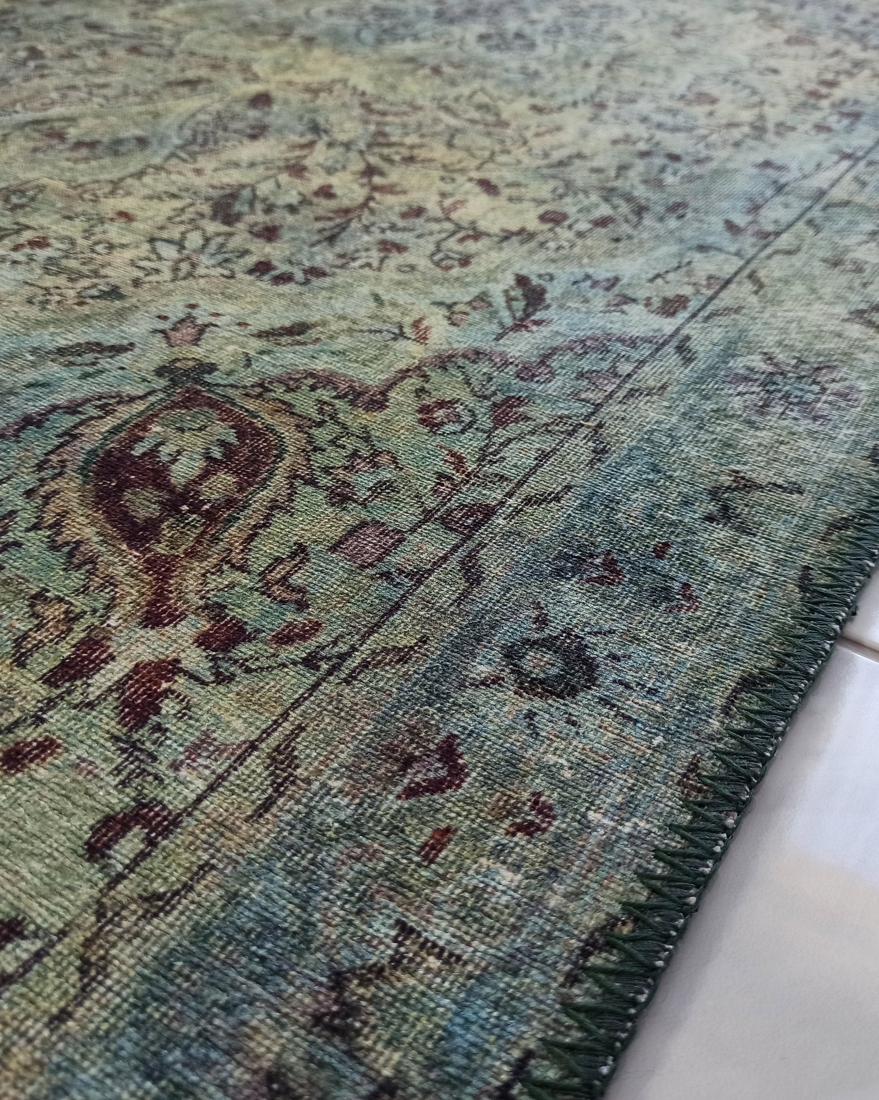 Rene Rug Oriental Persian Teal Green Rug