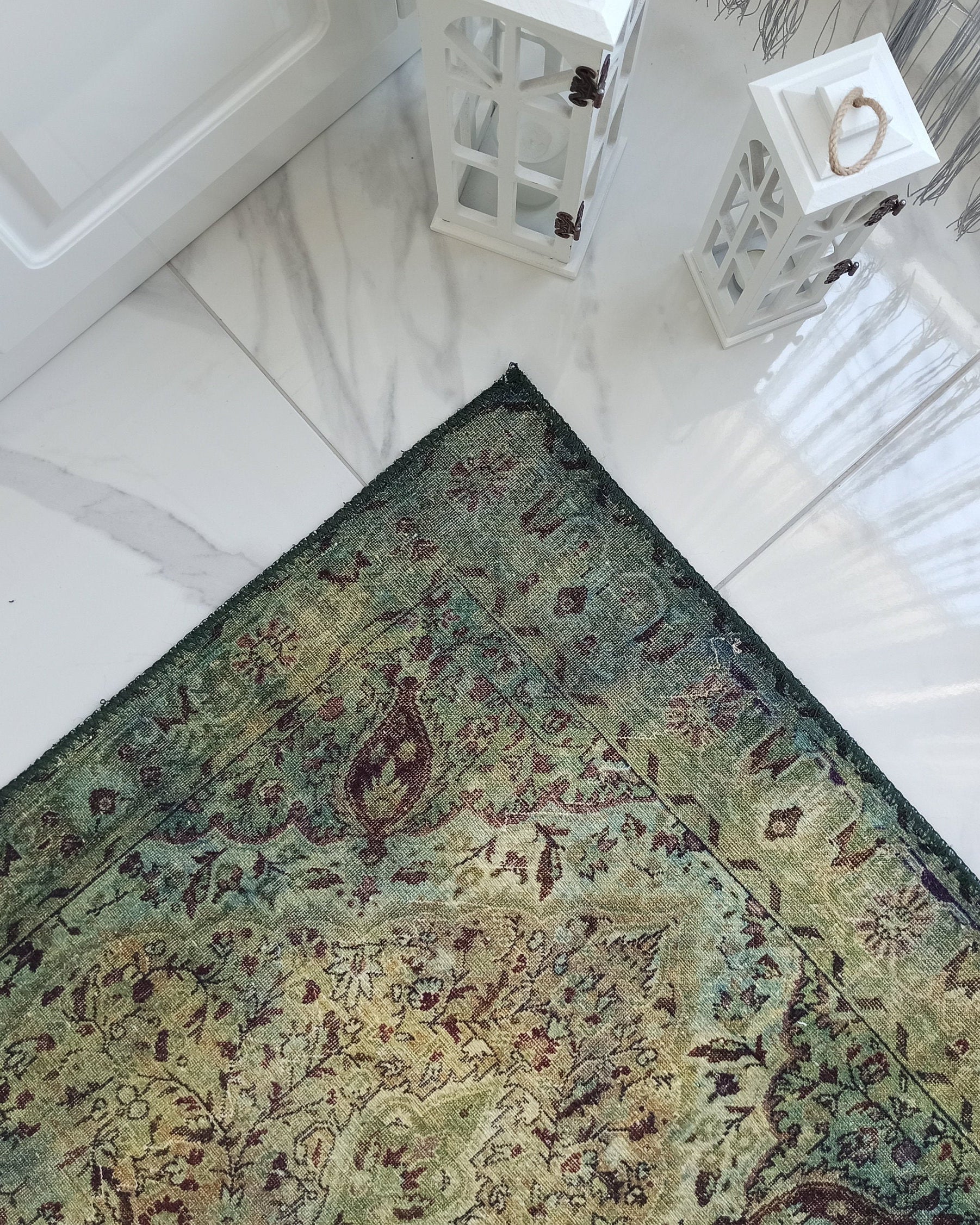 Rene Rug Oriental Persian Teal Green Rug