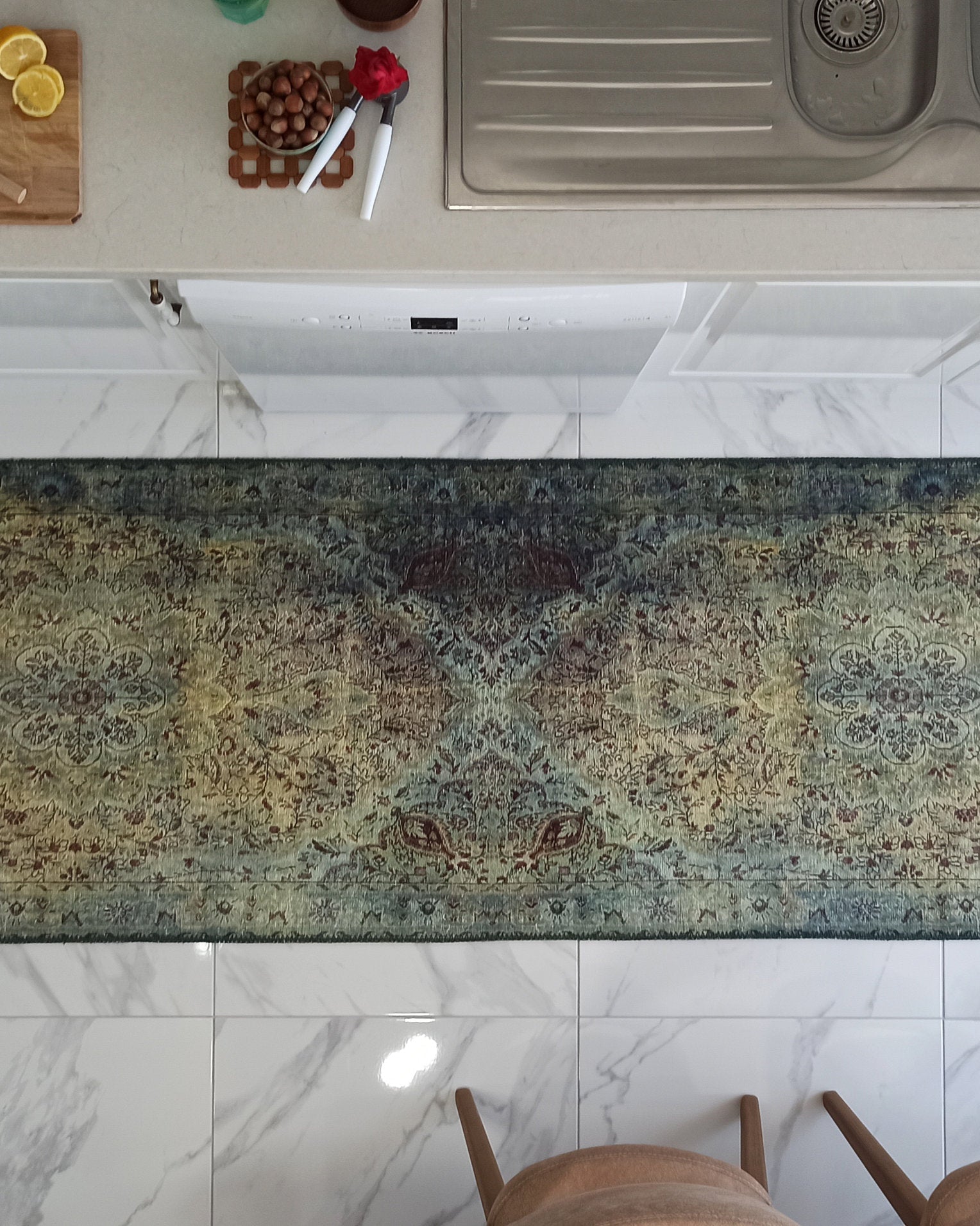 Rene Rug Oriental Persian Teal Green Rug