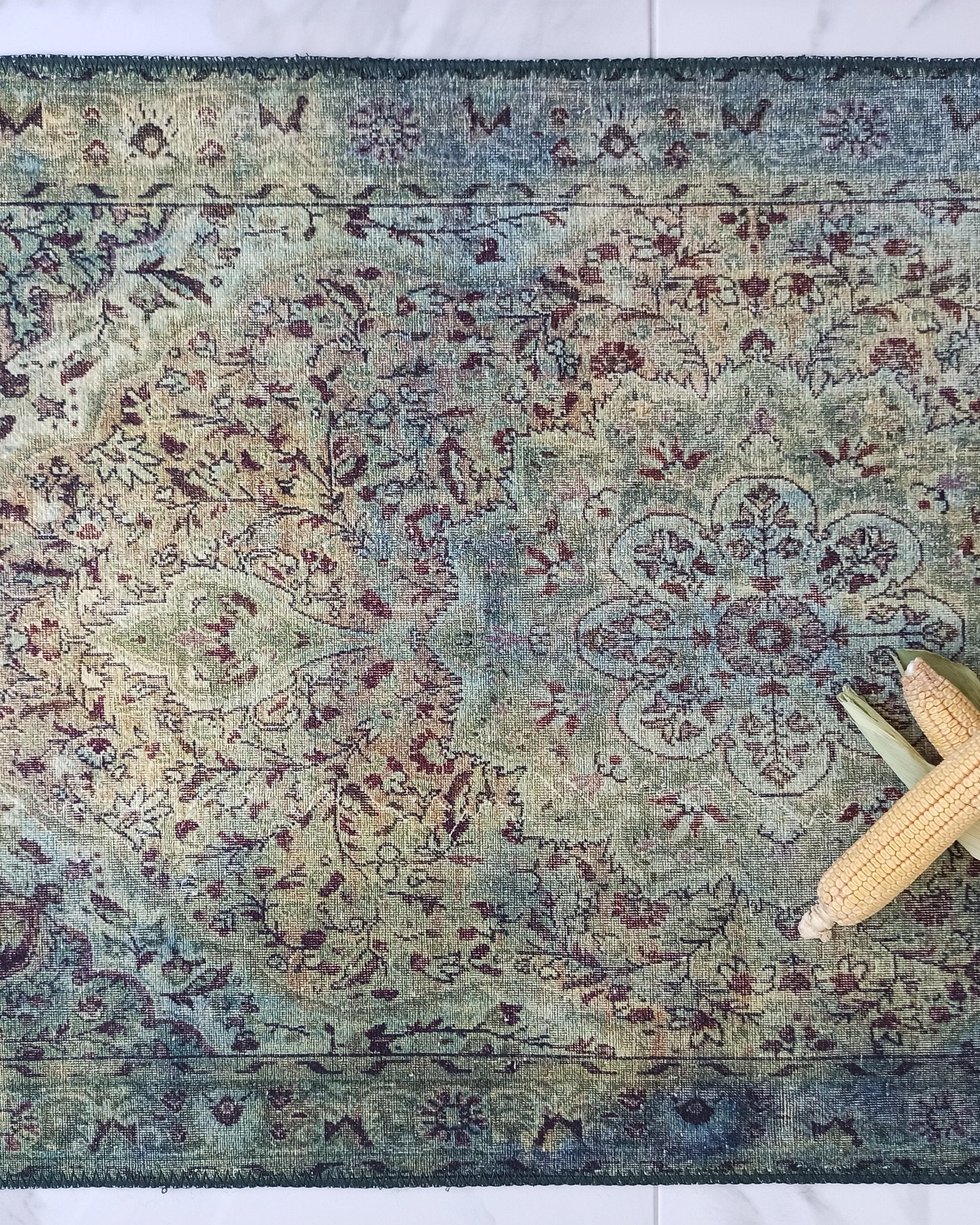 Rene Rug Oriental Persian Teal Green Rug