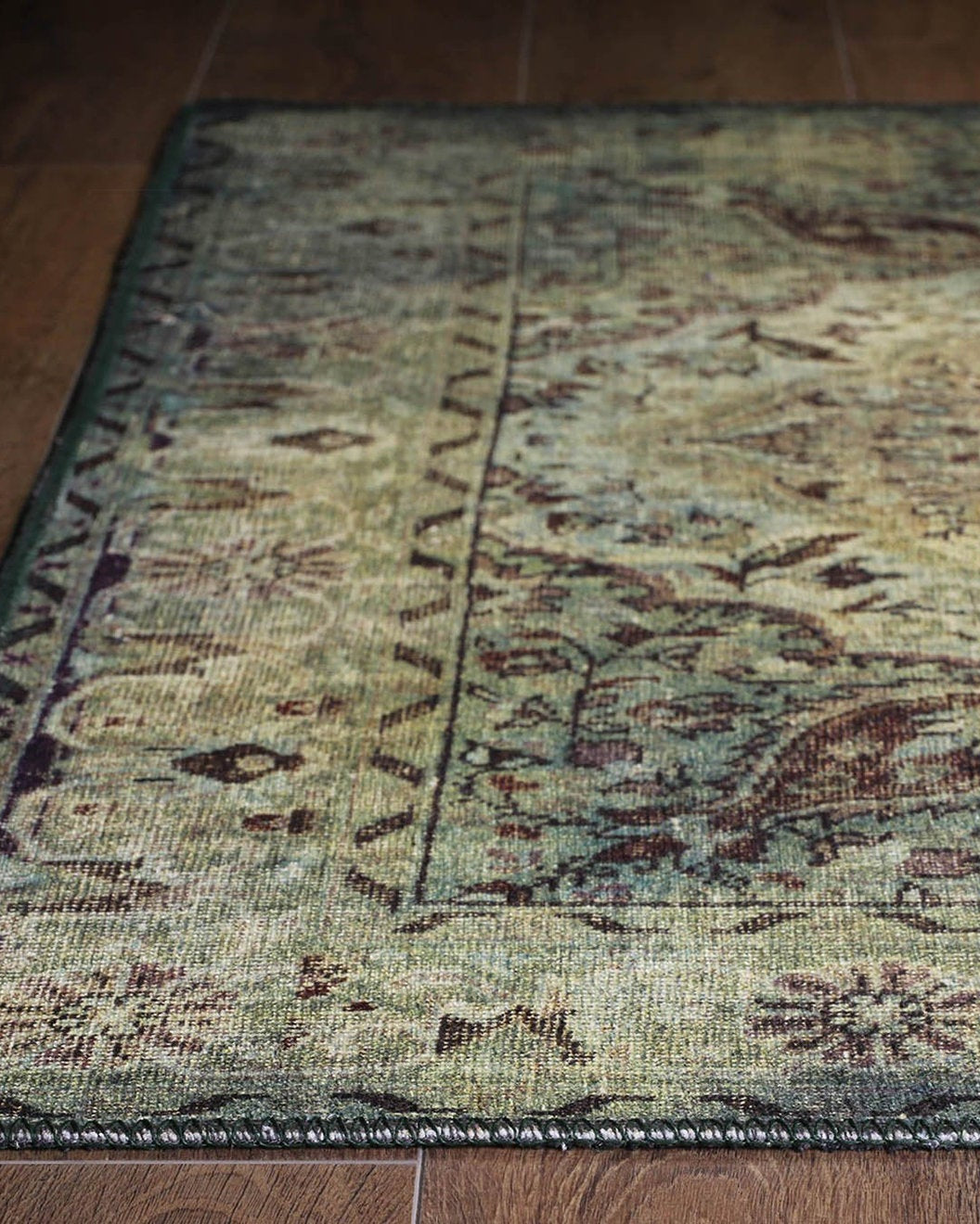 Rene Rug Oriental Persian Teal Green Rug