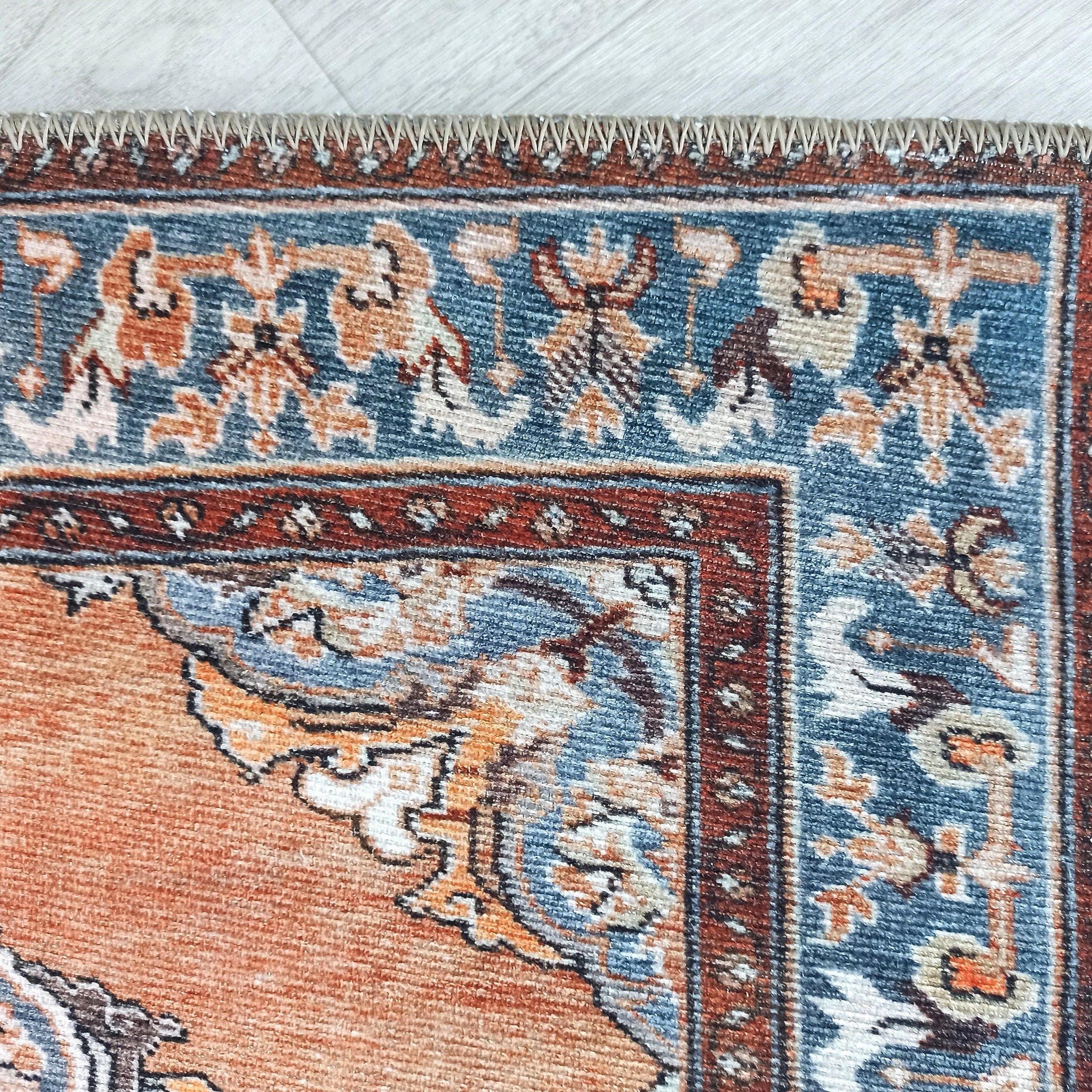 Rida-Runner Turkish Orange Vintage Runner Rug